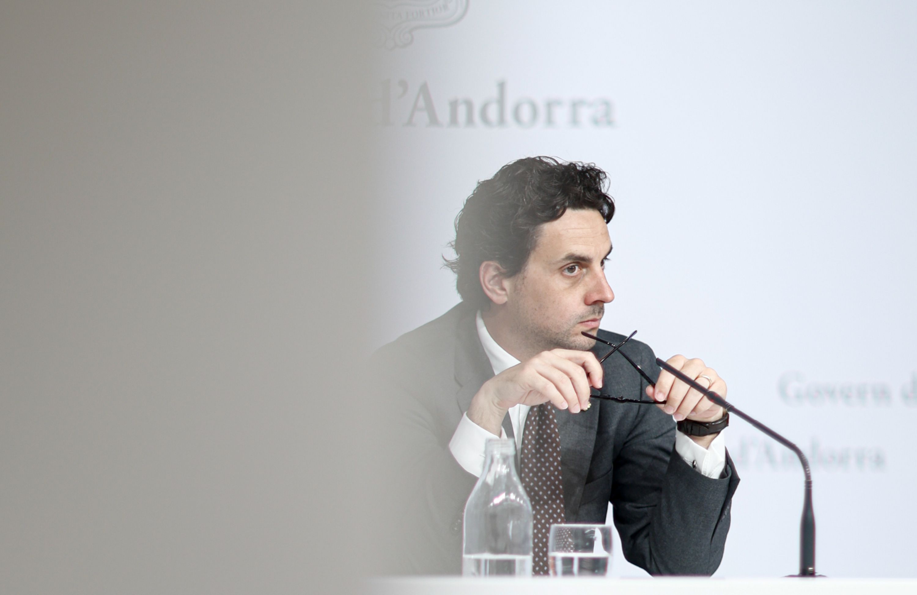 Guillem Casal, durant la roda de premsa. Guillem Casal, durant la roda de premsa.