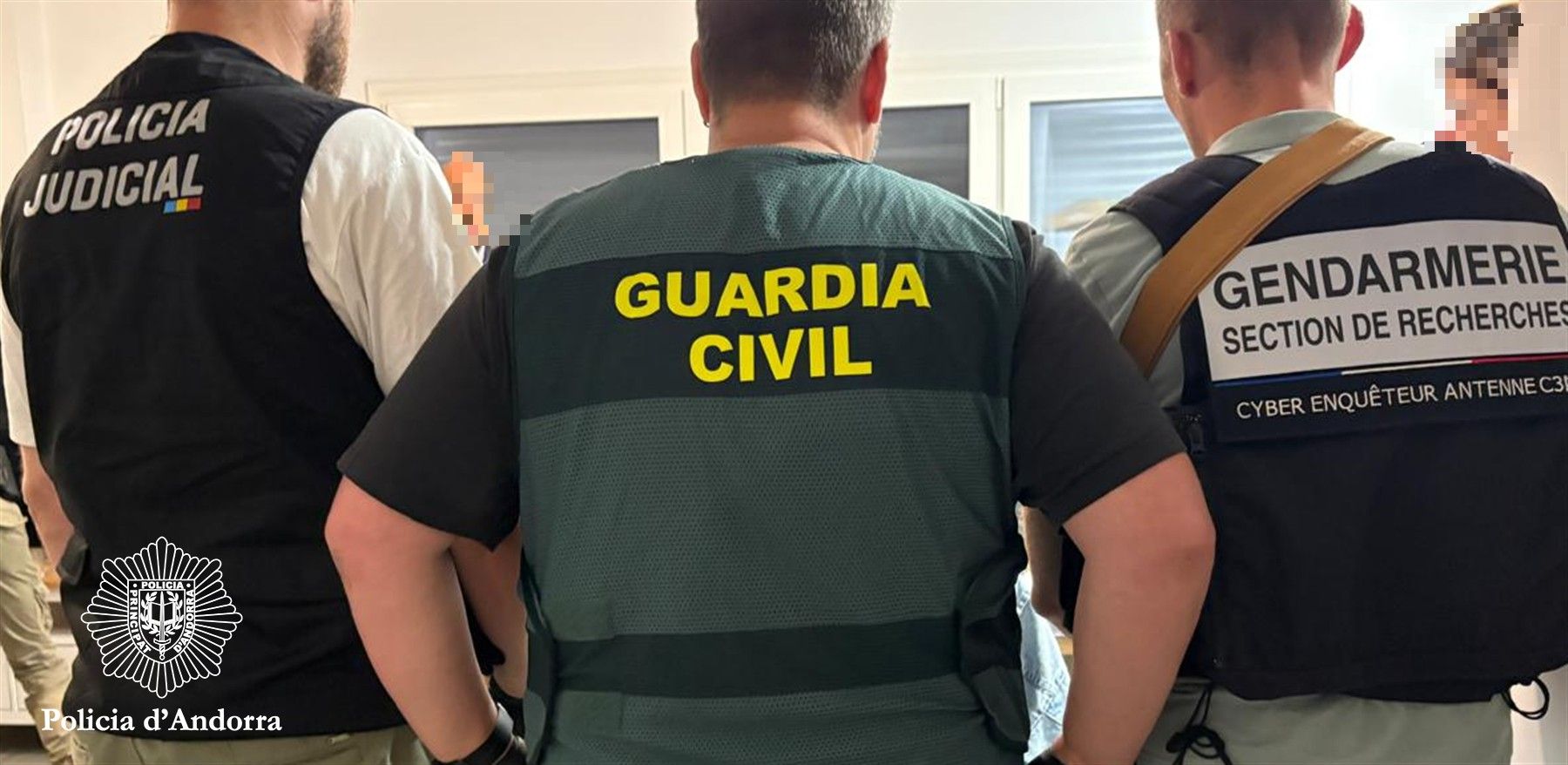 Un moment de l'operació policial.