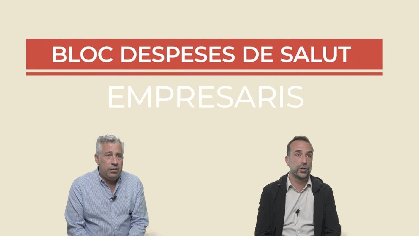 Els dos representants dels empresaris que fan les seves aportacions parlen de les despeses sanitàries. Els dos representants dels empresaris que fan les seves aportacions parlen de les despeses sanitàries.