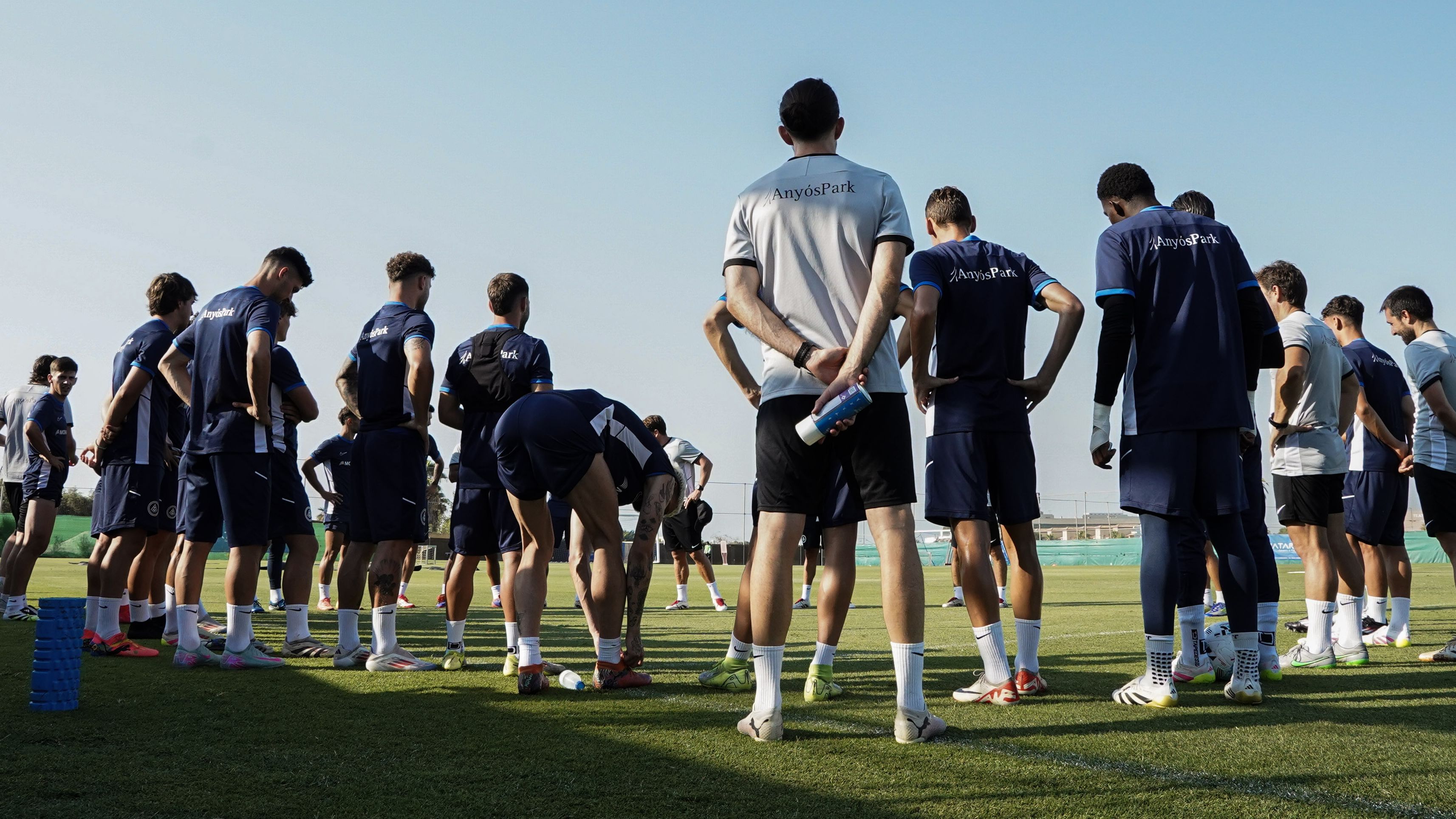 Els jugadors de l'FC Andorra, durant l'stage de Pinatar del curs passat.