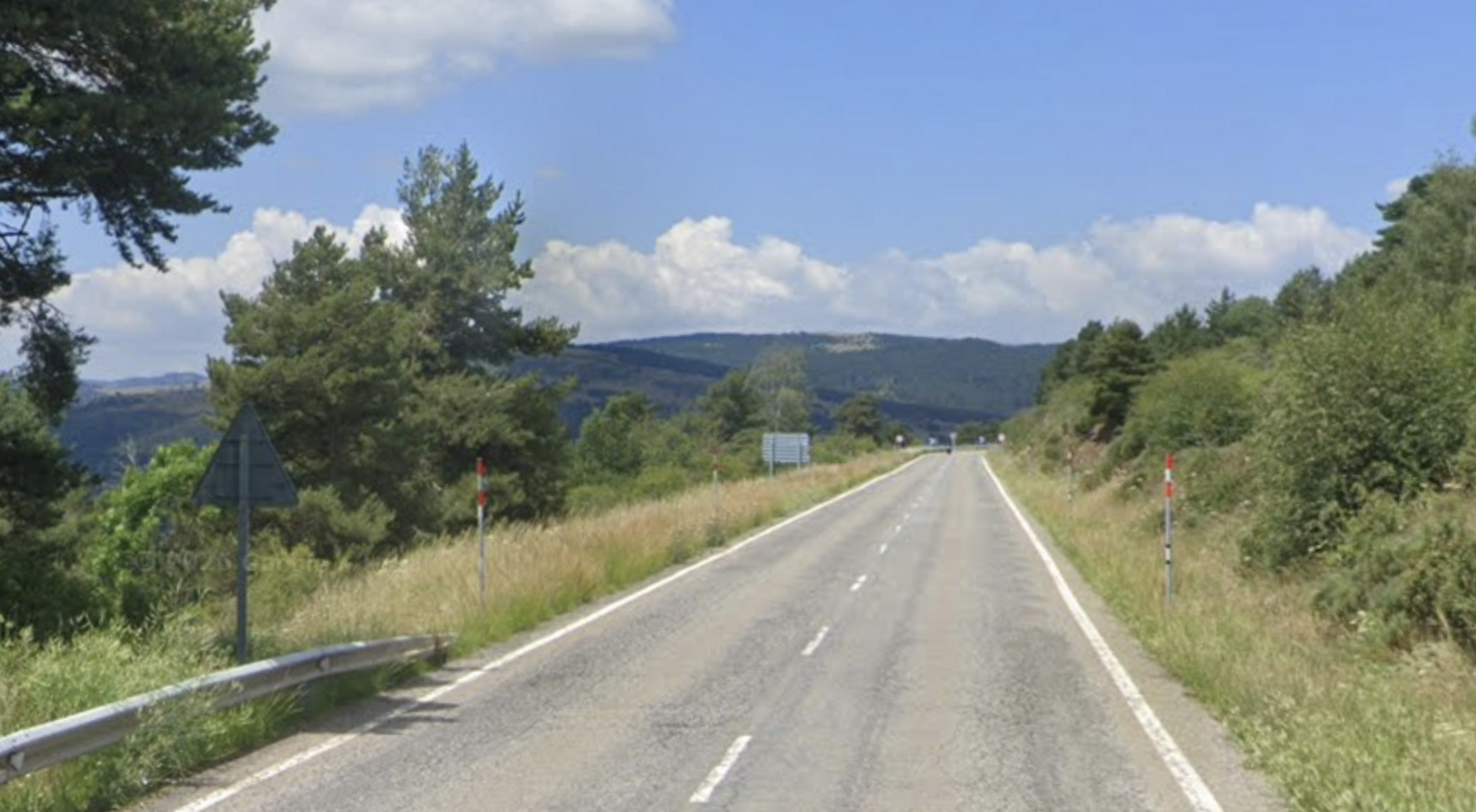 Una imatge de l'N-260 al port del Cantó, entre Guils i Canturri, on hi ha hagut l'accident.