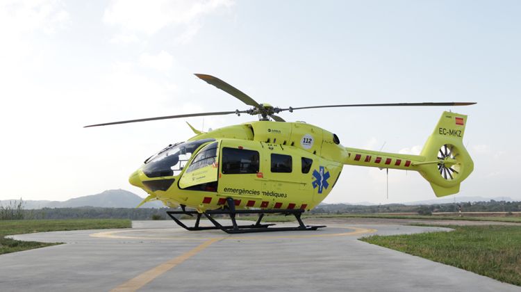 Un helicòpter del Sistema d'Emergències Médiques. Un helicòpter del Sistema d'Emergències Médiques.