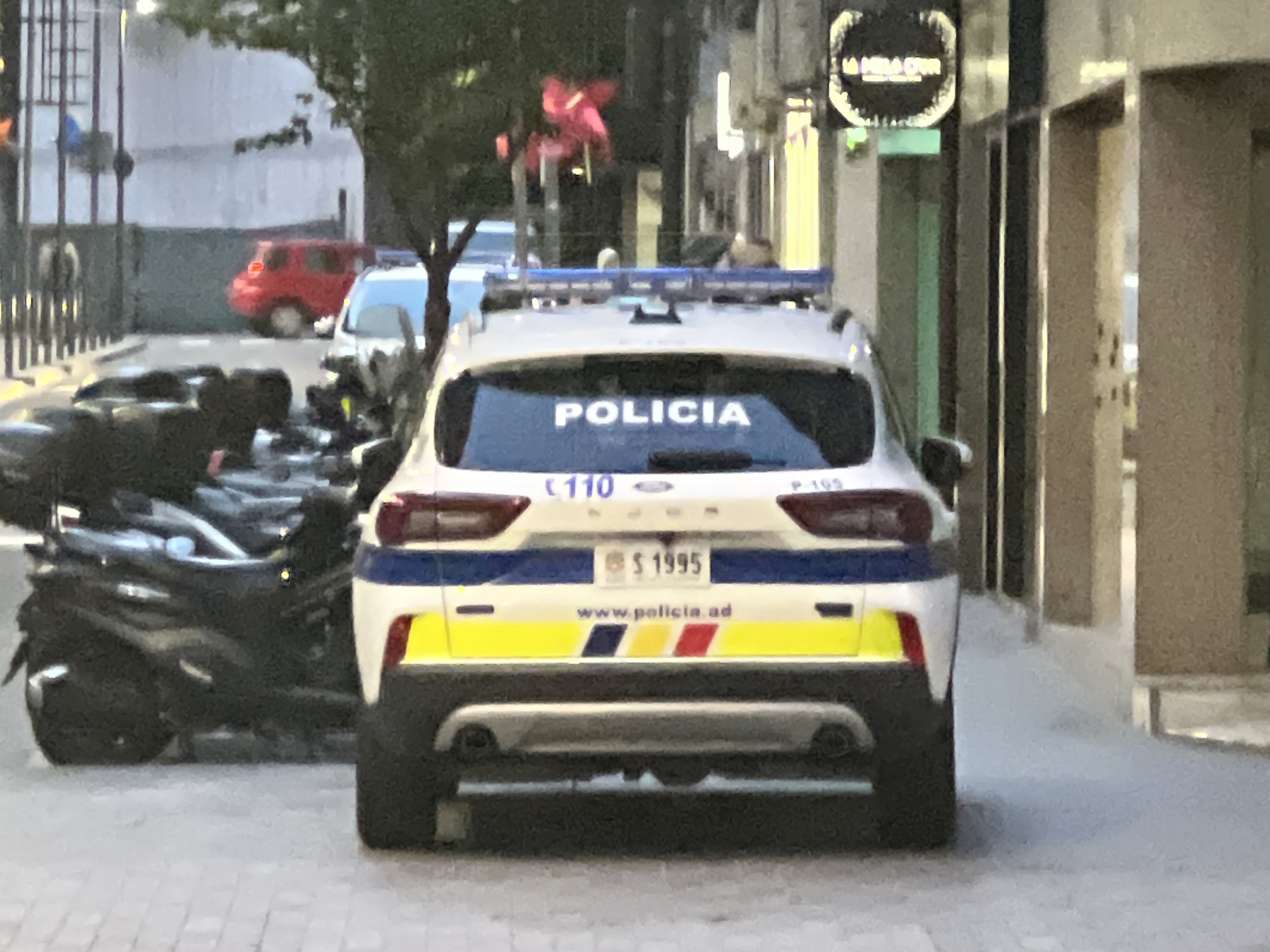 El vehicle policial estacionat en les immediacions del lloc des del qual s'havia fet el requeriment. El vehicle policial estacionat en les immediacions del lloc des del qual s'havia fet el requeriment.