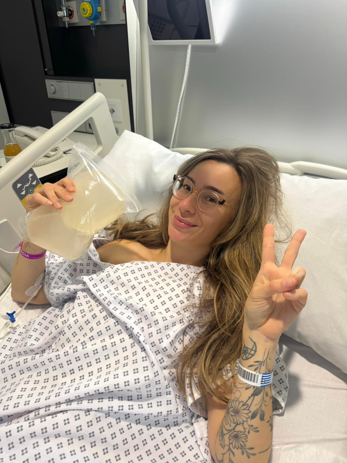 Clàudia Gomes, en acabar la operació. Clàudia Gomes, en acabar la operació.