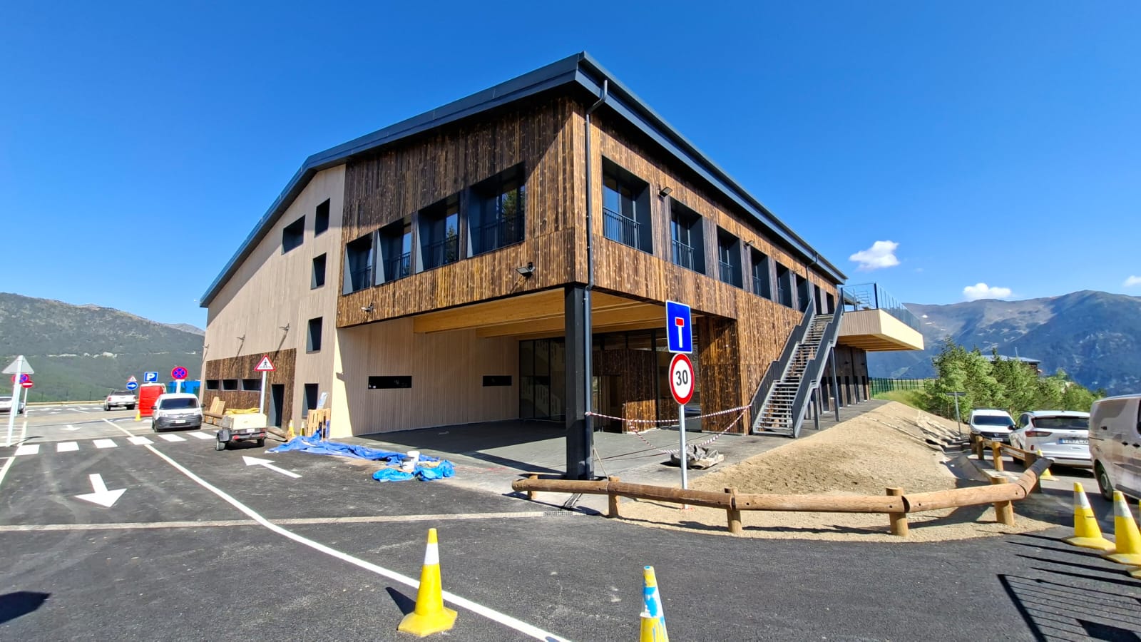 Les instal·lacions de l'heliport.