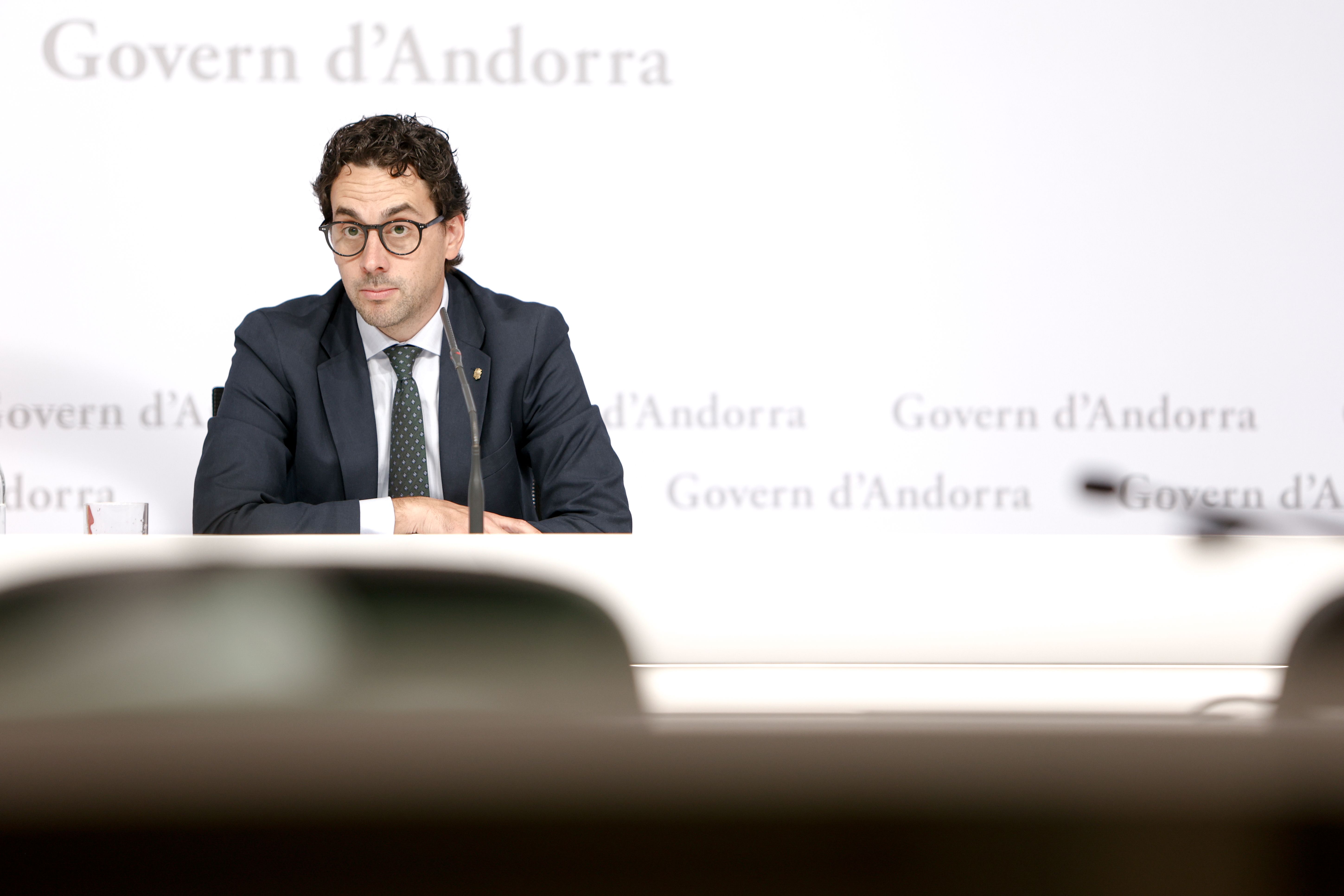 El ministre portaveu, Guillem Casal, durant la roda de premsa posterior al consell de ministres.