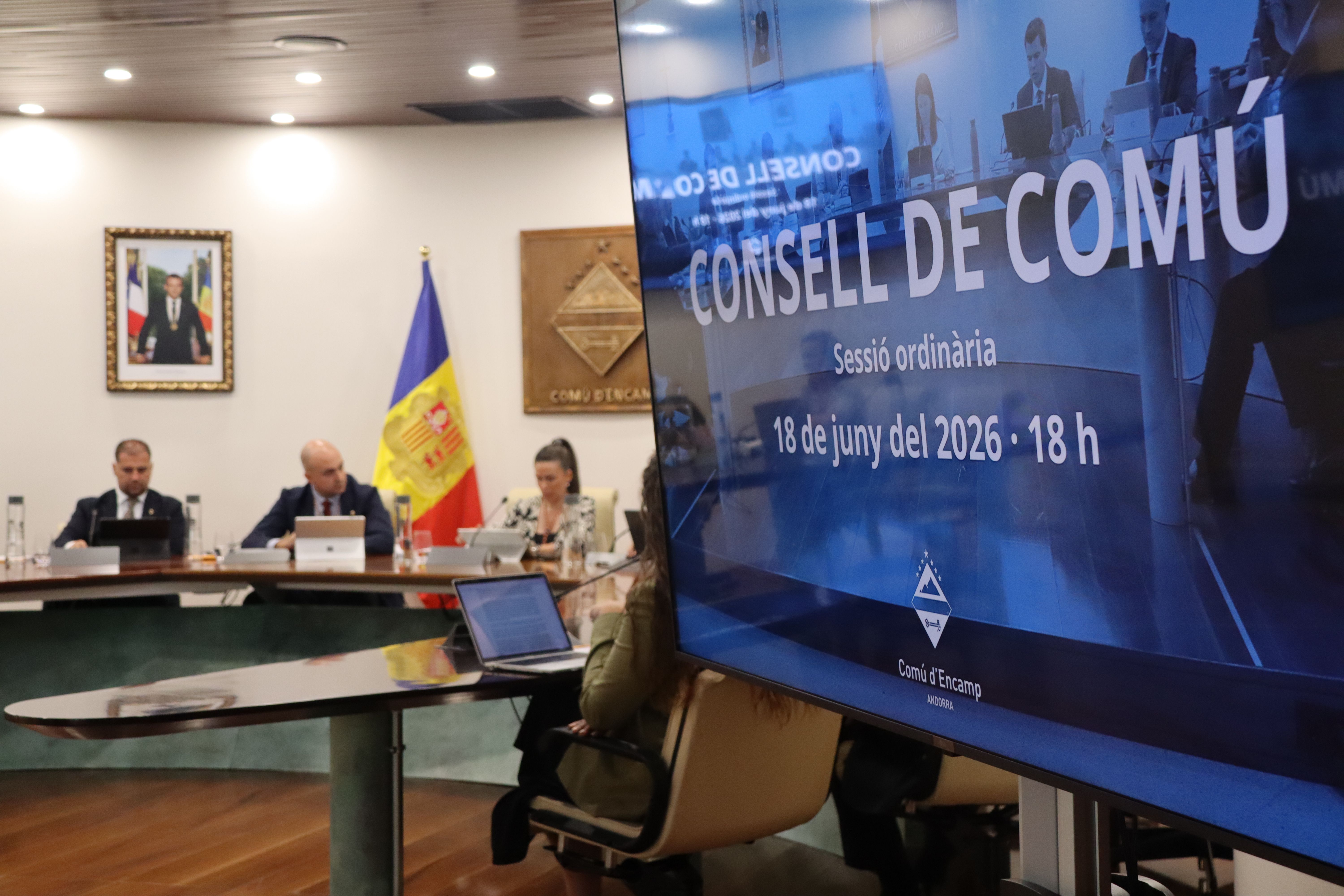 Sessió de consell de comú a Encamp. Sessió de consell de comú a Encamp.
