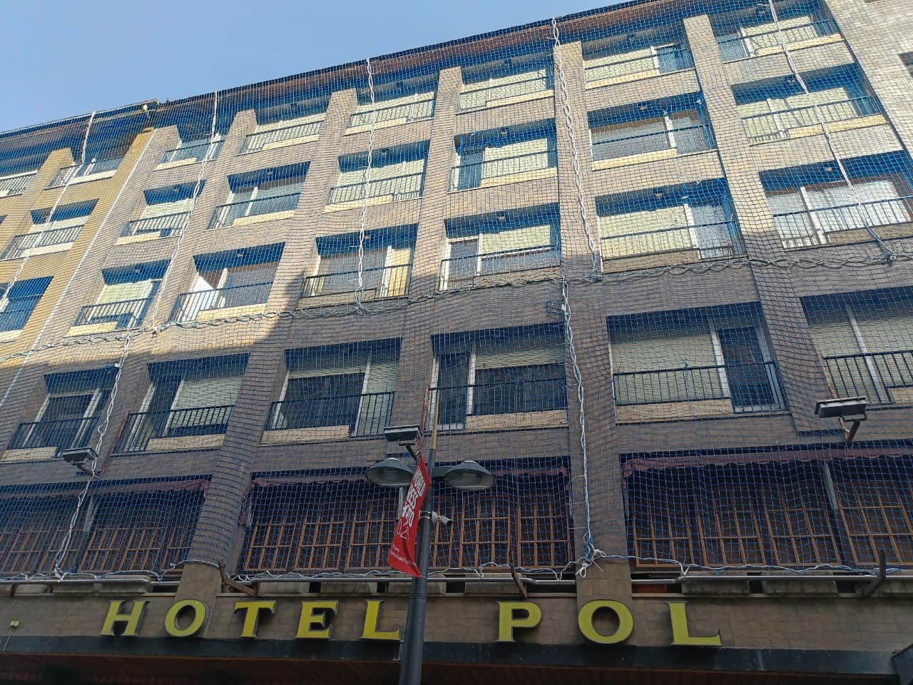 Una imatge de l'Hotel Pol aquest dissabte.