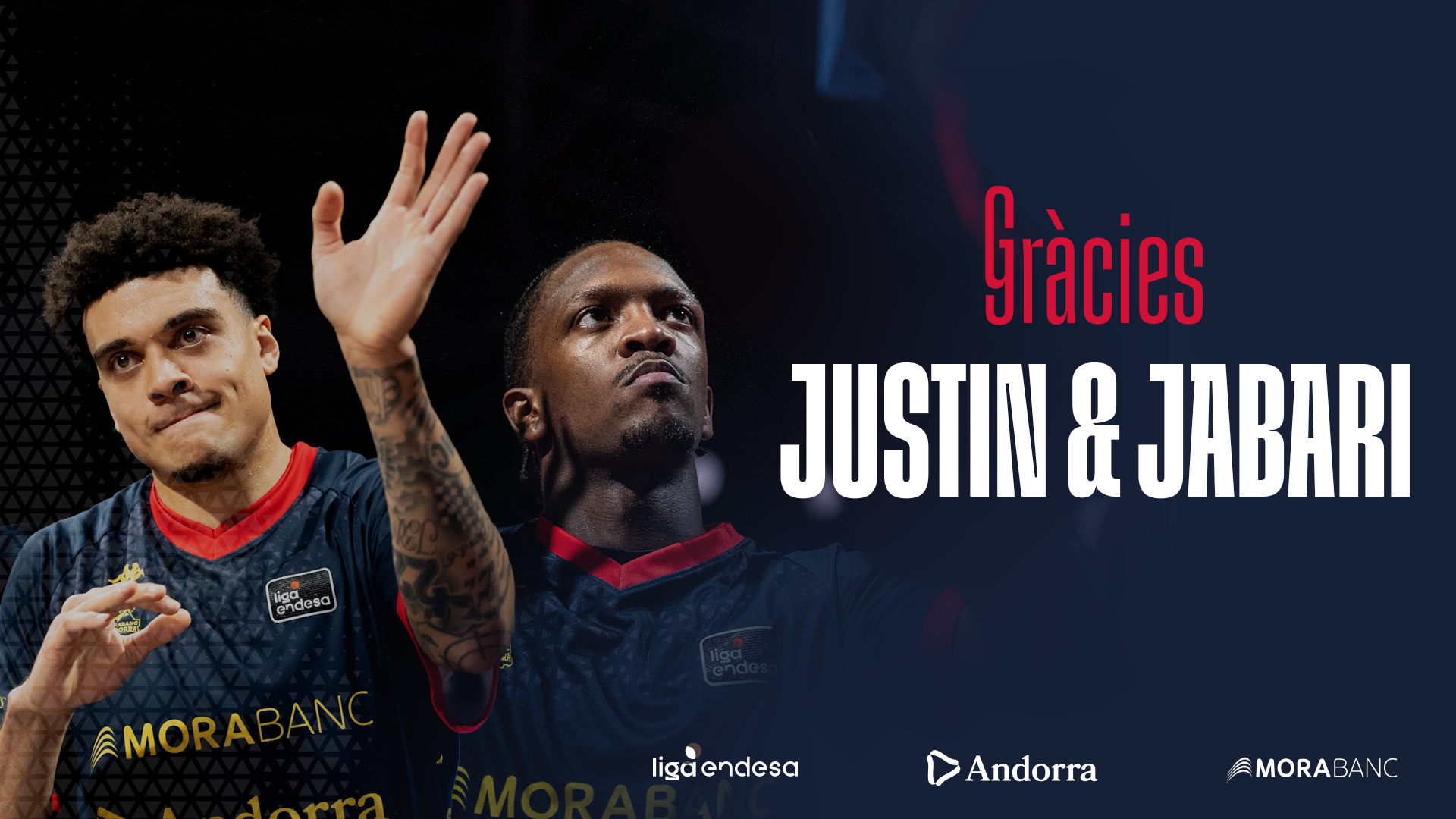 L'anunci de la marxa de Justin McKoy i Sir'Jabari Rice del MoraBanc Andorra.