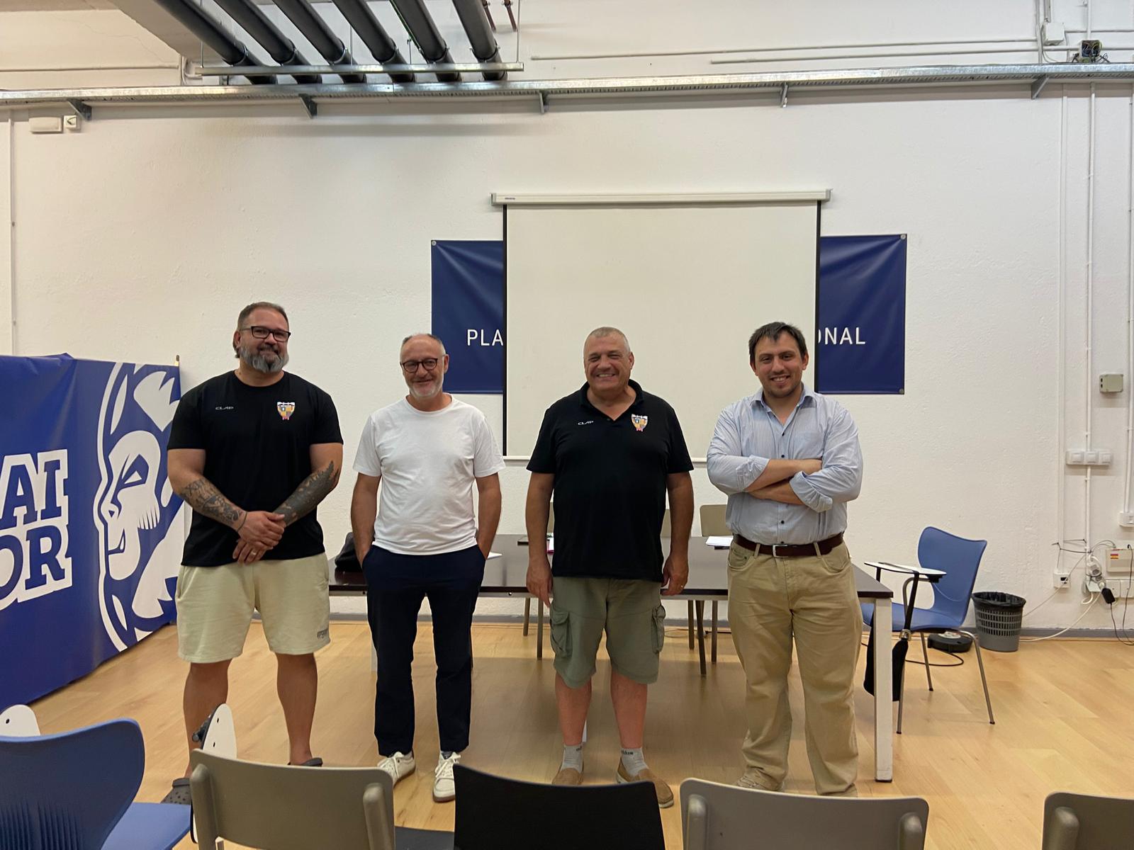 Soteras, Casals, Caporali i Tosatti, els membres principals de la junta directiva del VPC.
