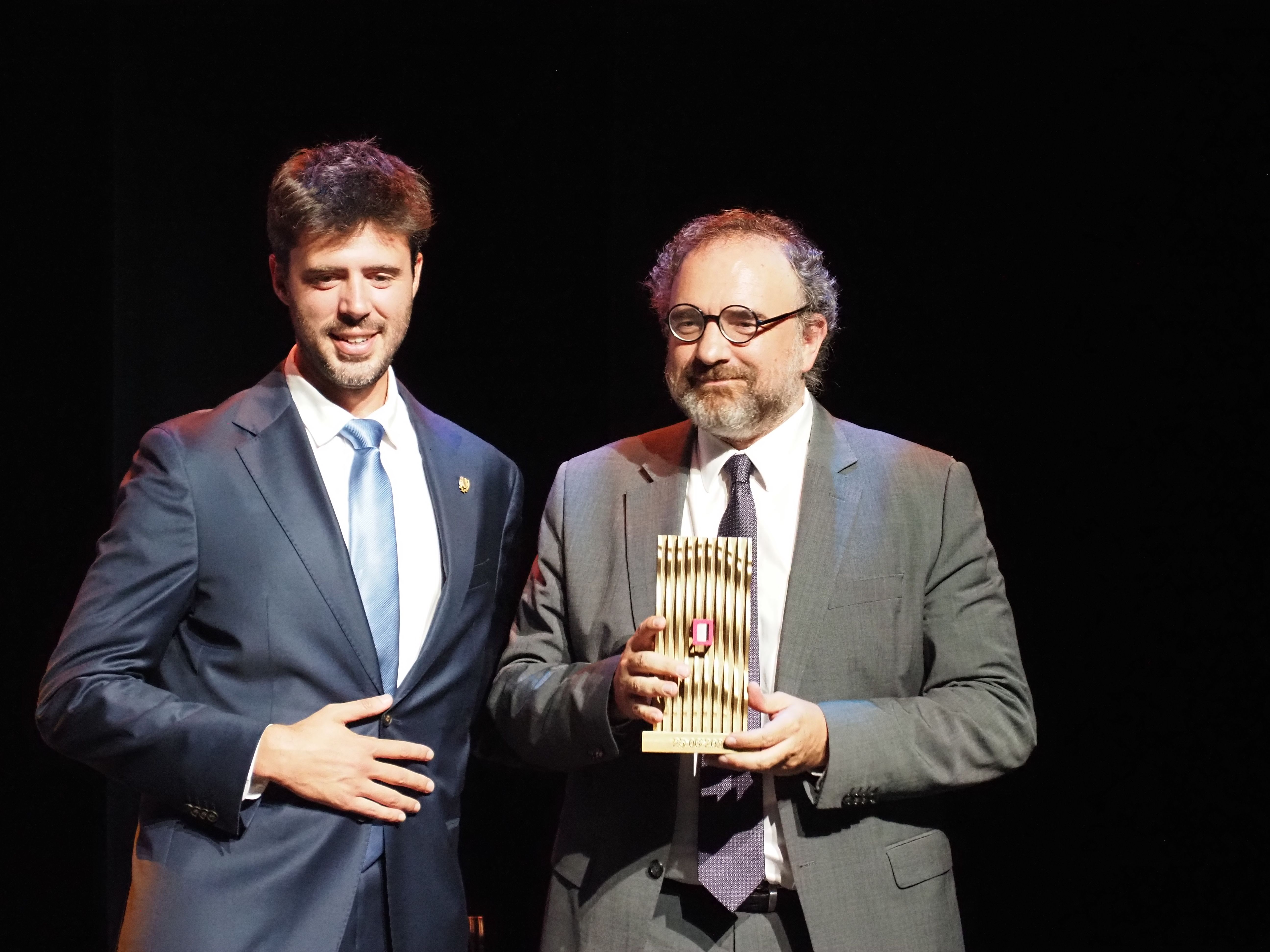 El cònsol lauredià amb el rector de l'UdA, Juli Minoves. 