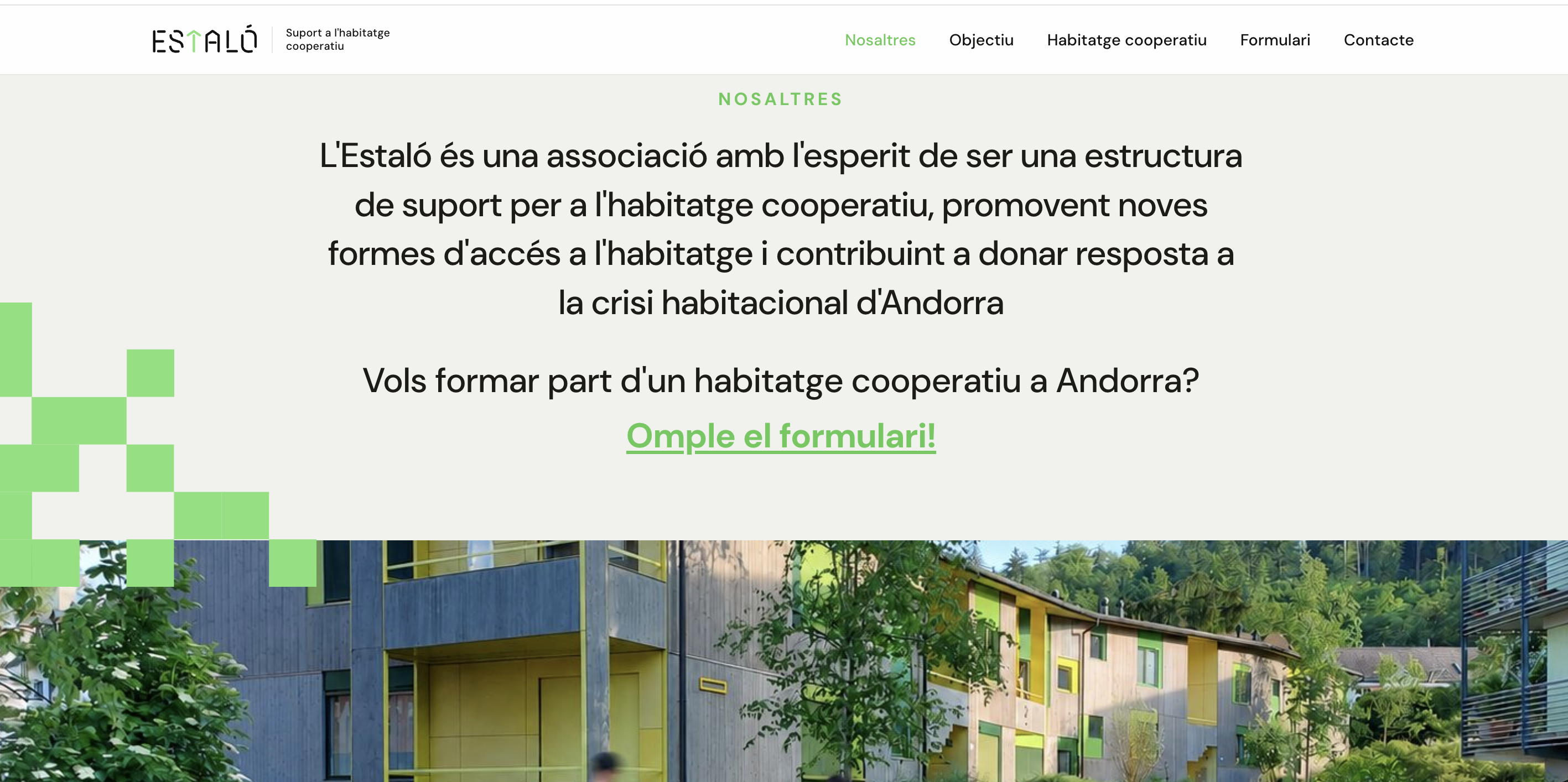 Vista del web de l'associació l'Etaló.