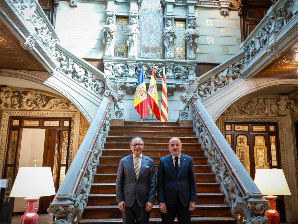 Xavier Espot i Carlos Prieto durant la trobada a Barcelona.