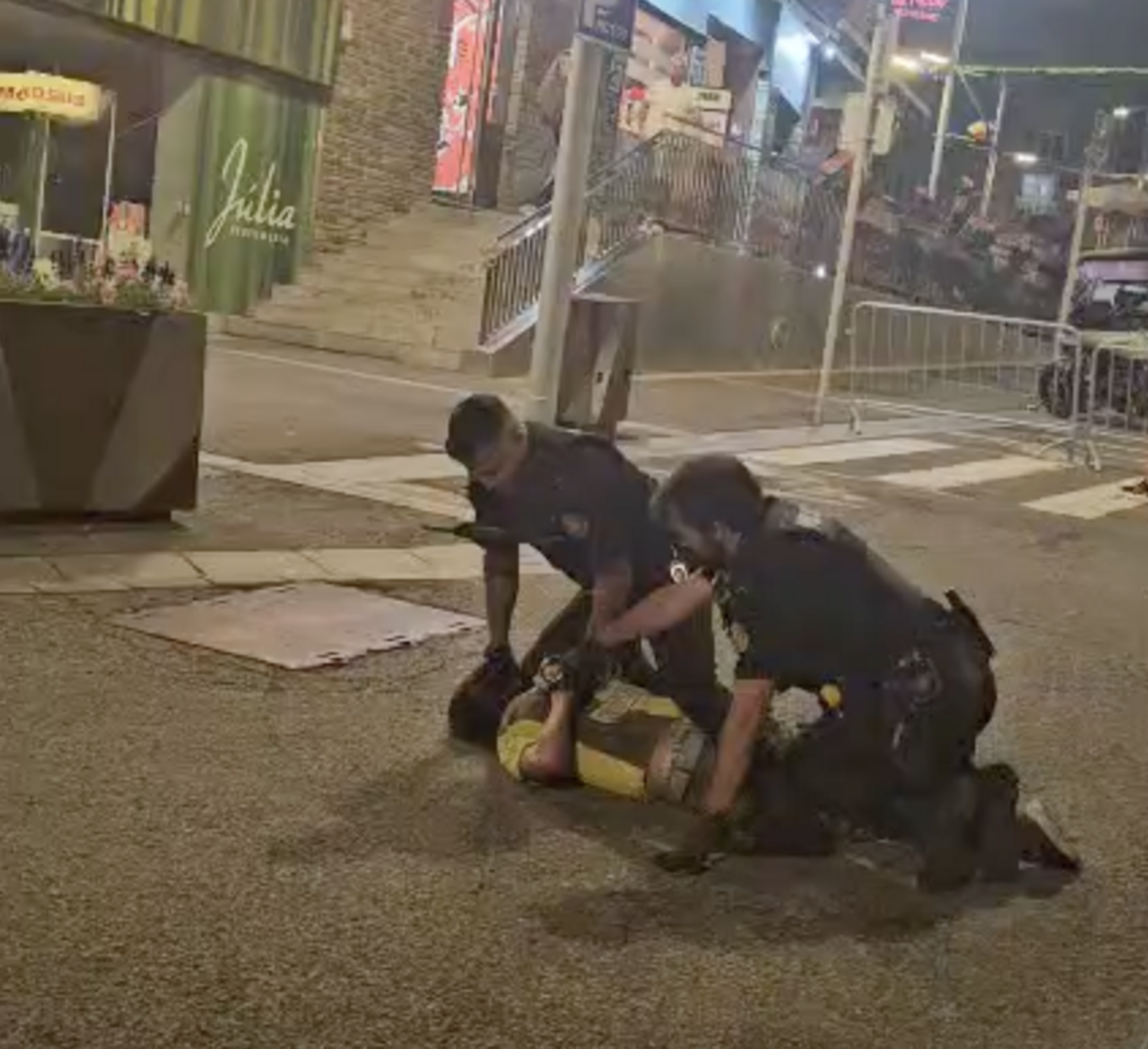 Un moment de la intervenció policial.