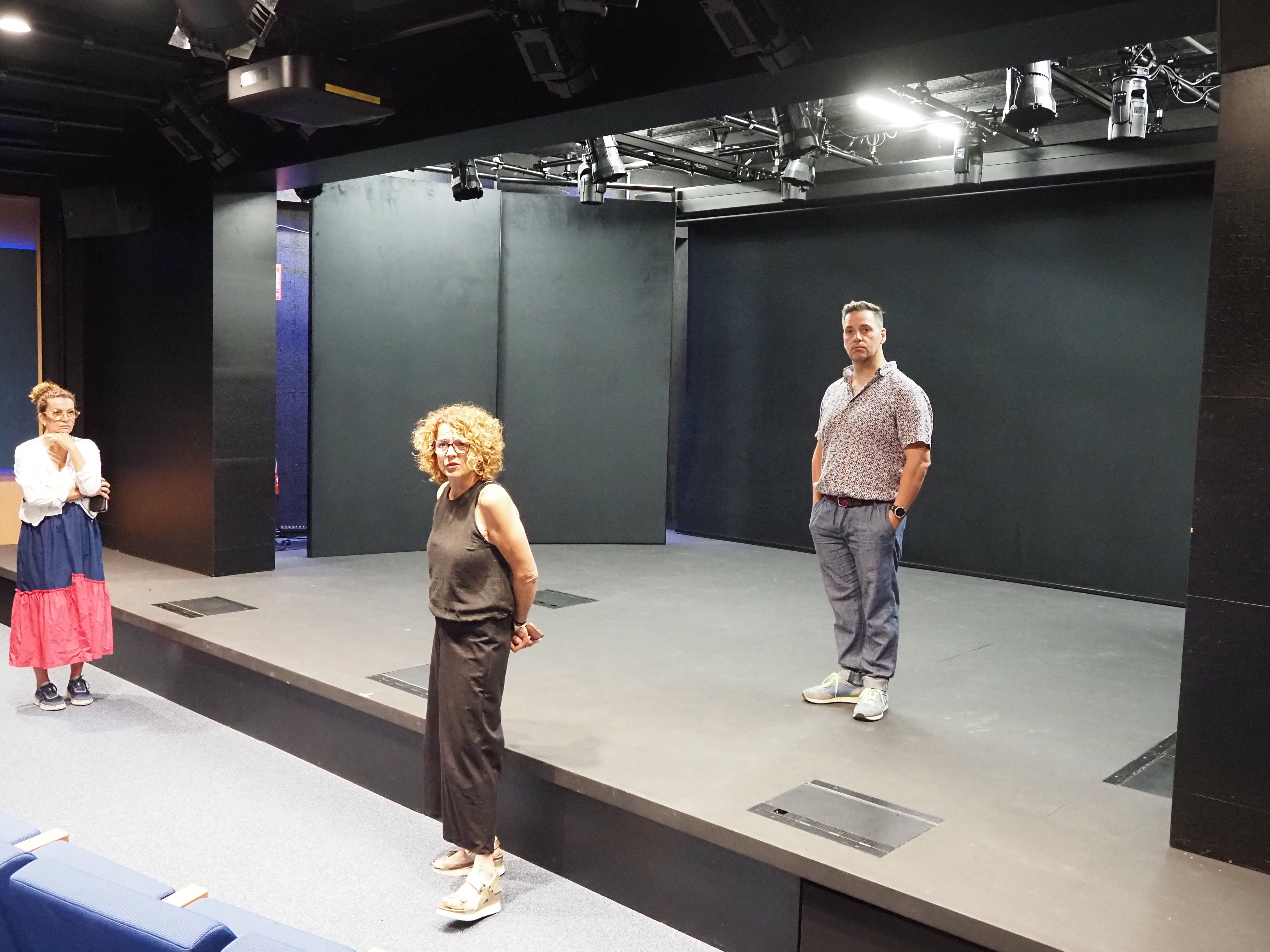 Laura Rogé, Teresa Areny i Joan Codina a l'auditori Rocafort.
