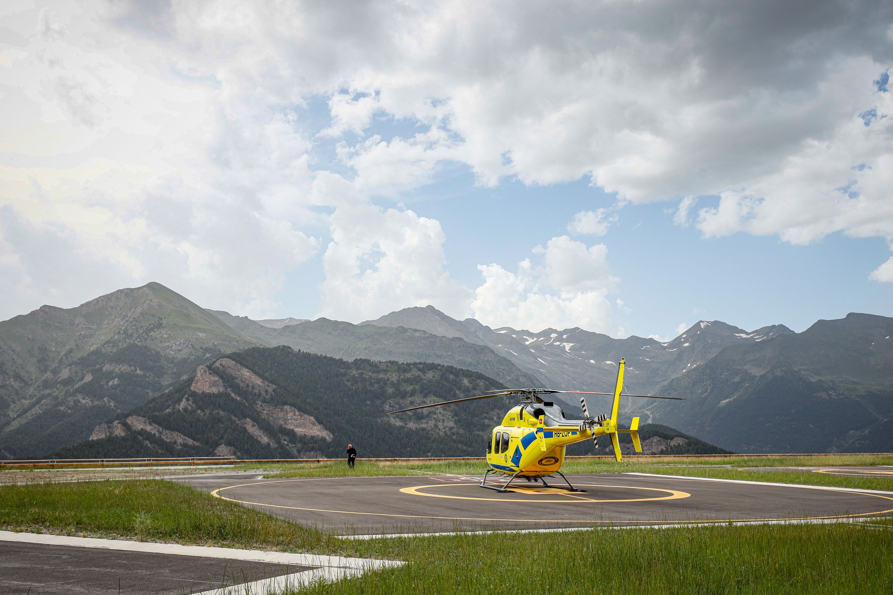 Una imatge de les instal·lacions exteriors de l'heliport.