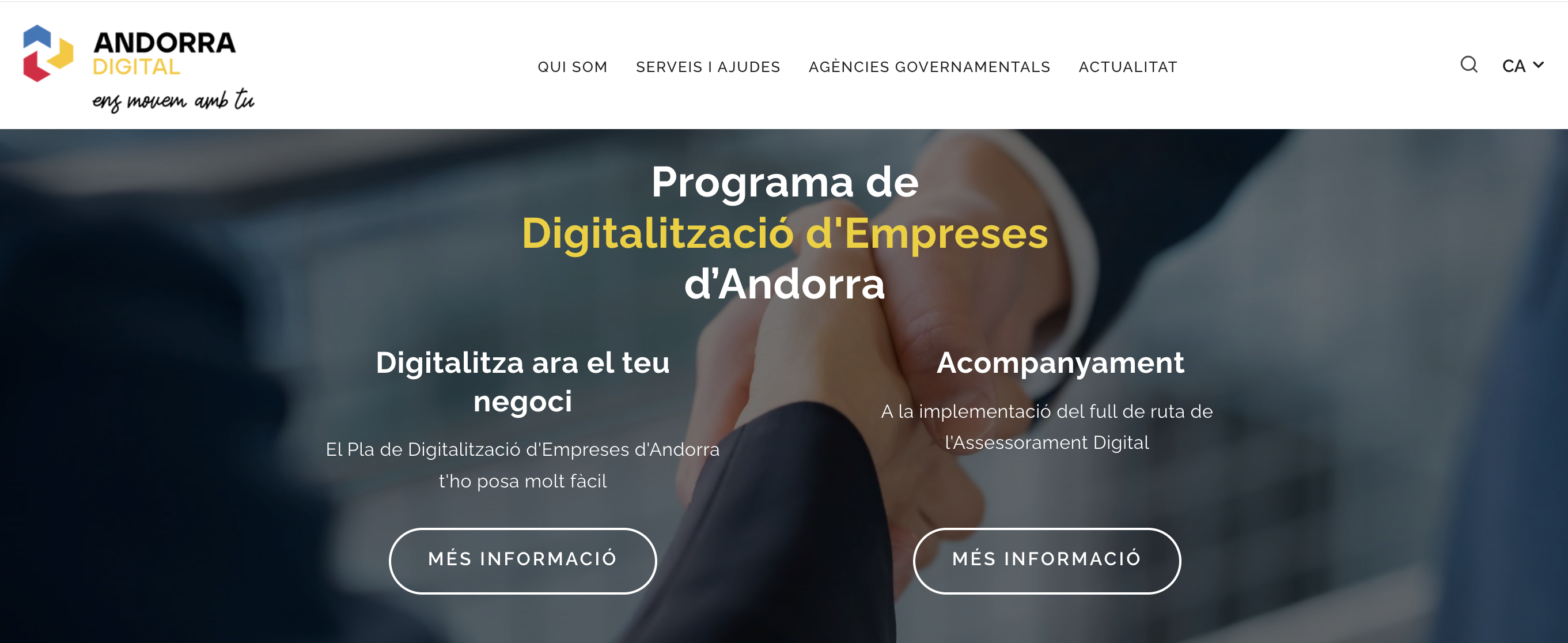 Imatge de la web d'Andorra Digital.