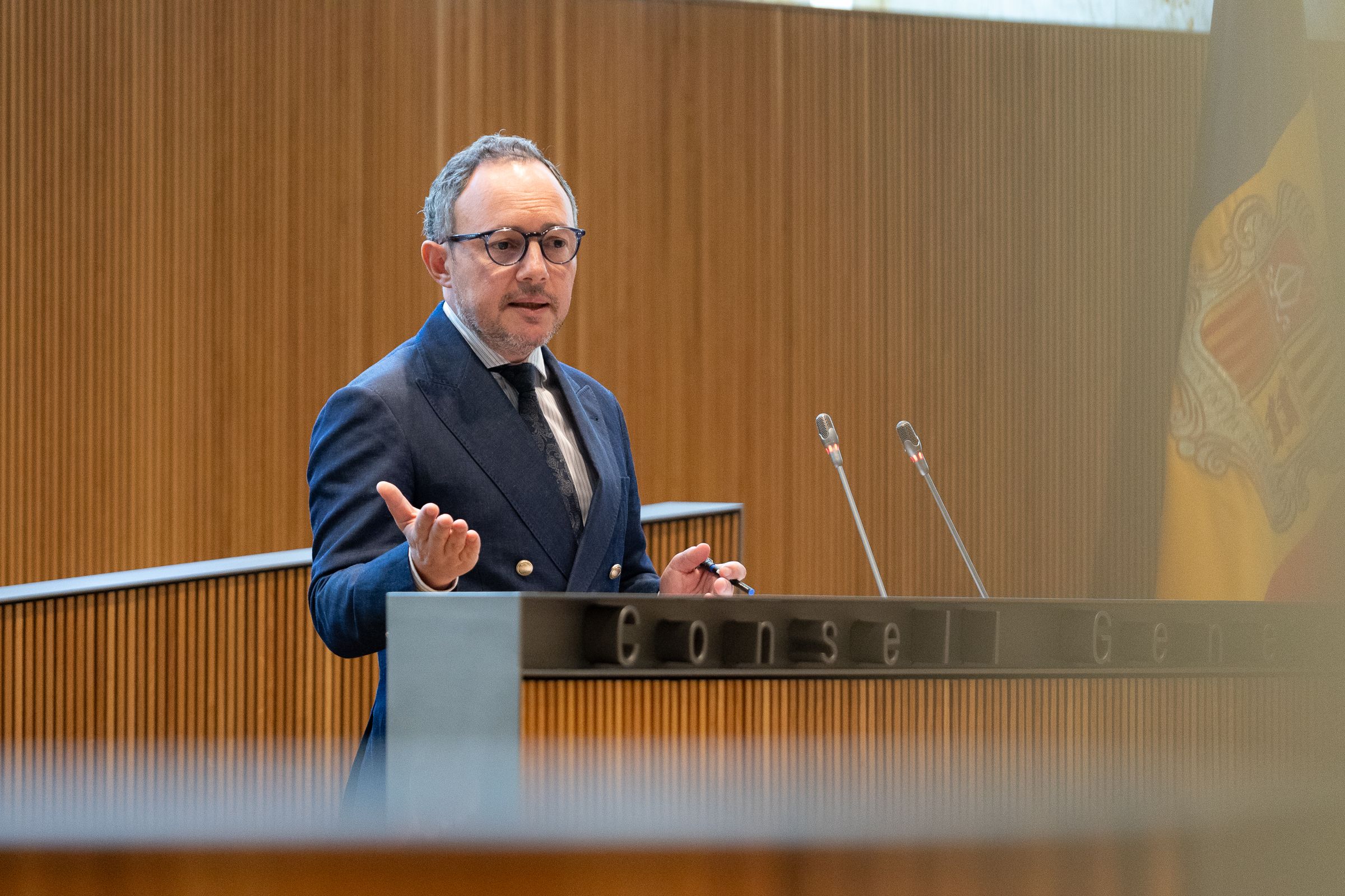 Xavier Espot, al faristol.