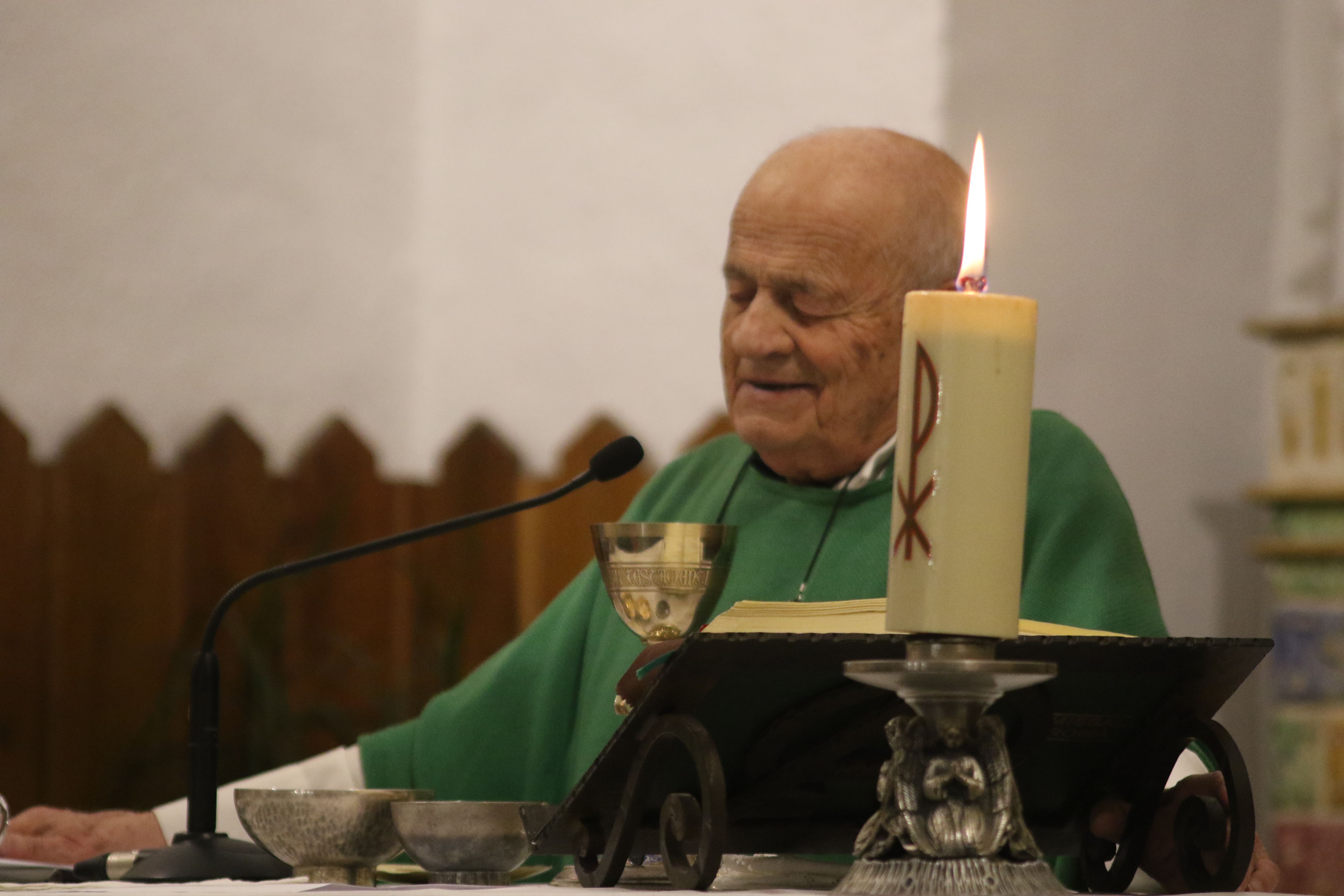 Un moment de la celebració eucarística.