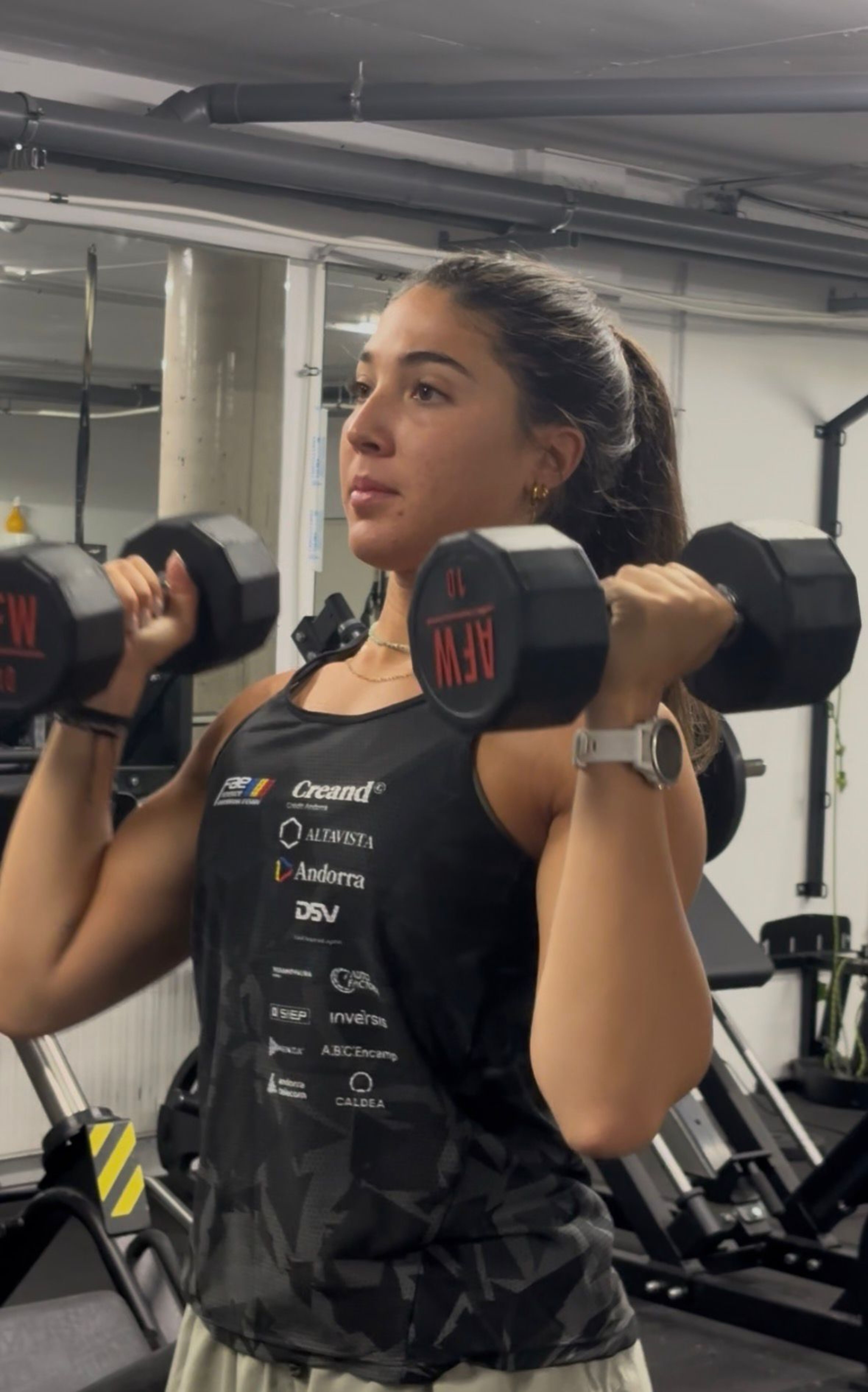 Cande Moreno, exercitant se al Centre de Tecnificació d'Ordino.