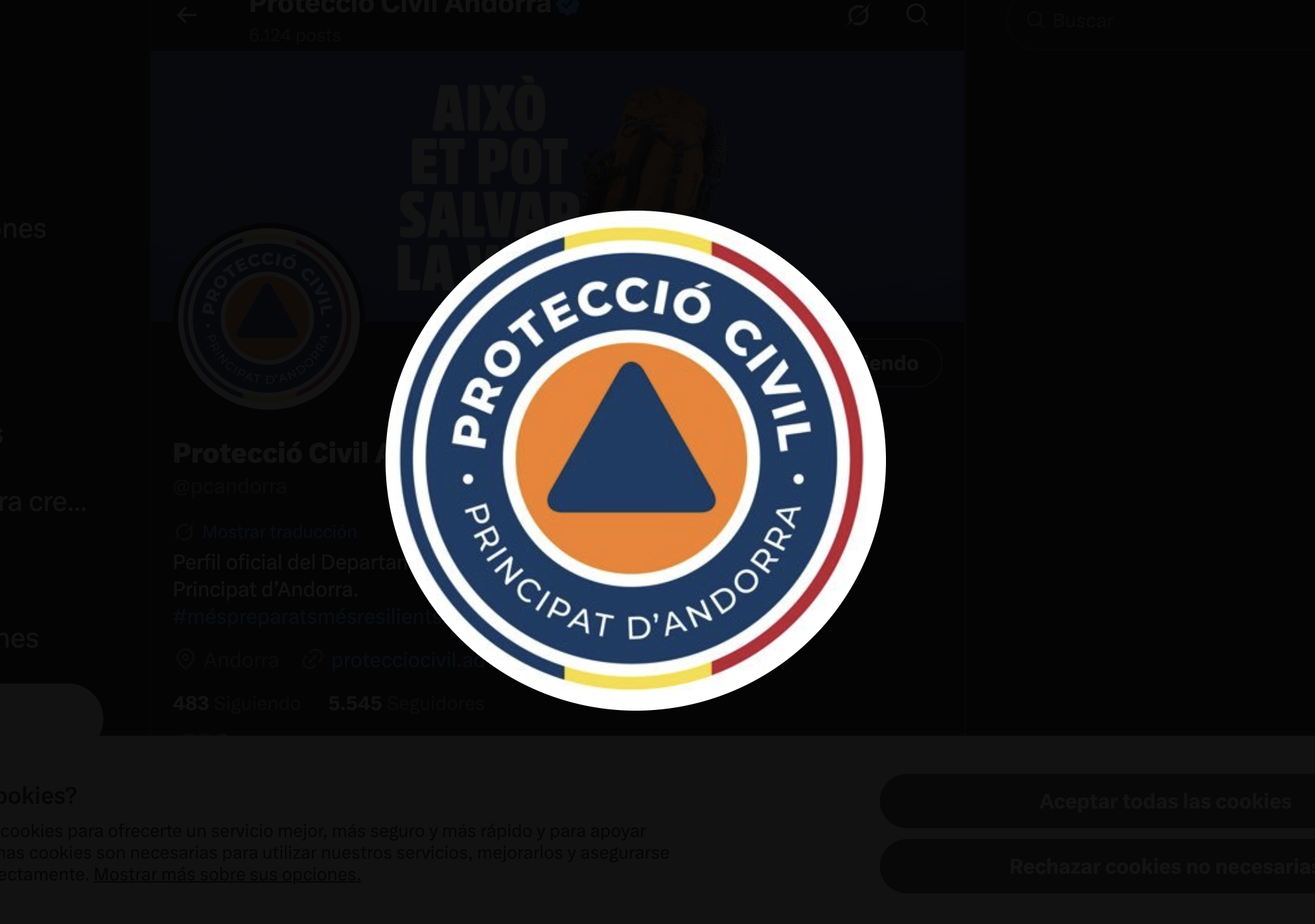 El logo de Protecció Civil. El logo de Protecció Civil.