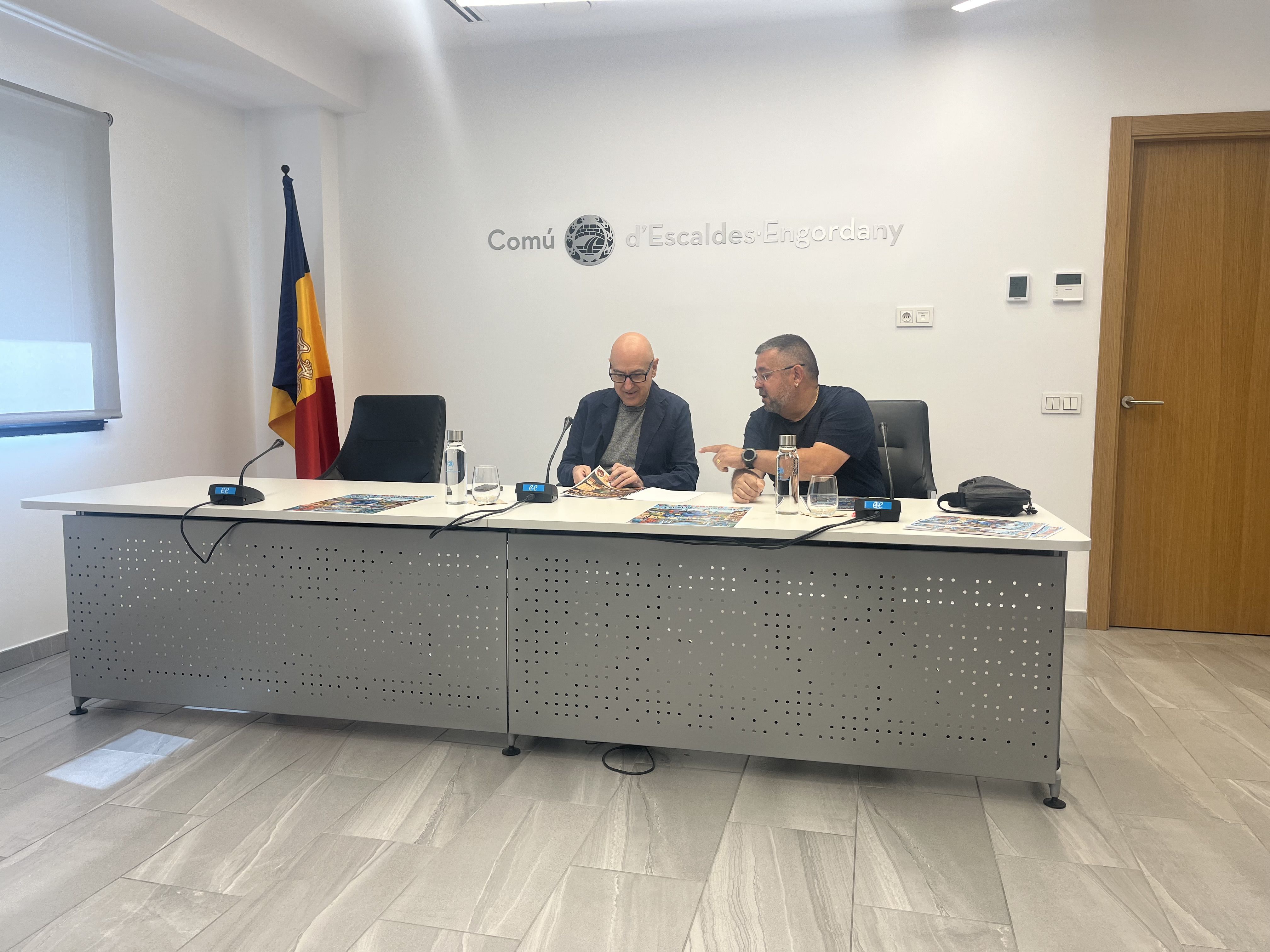 Quim Dolsa i Jaume Ambor, durant la presentació de la programació de la festa major.