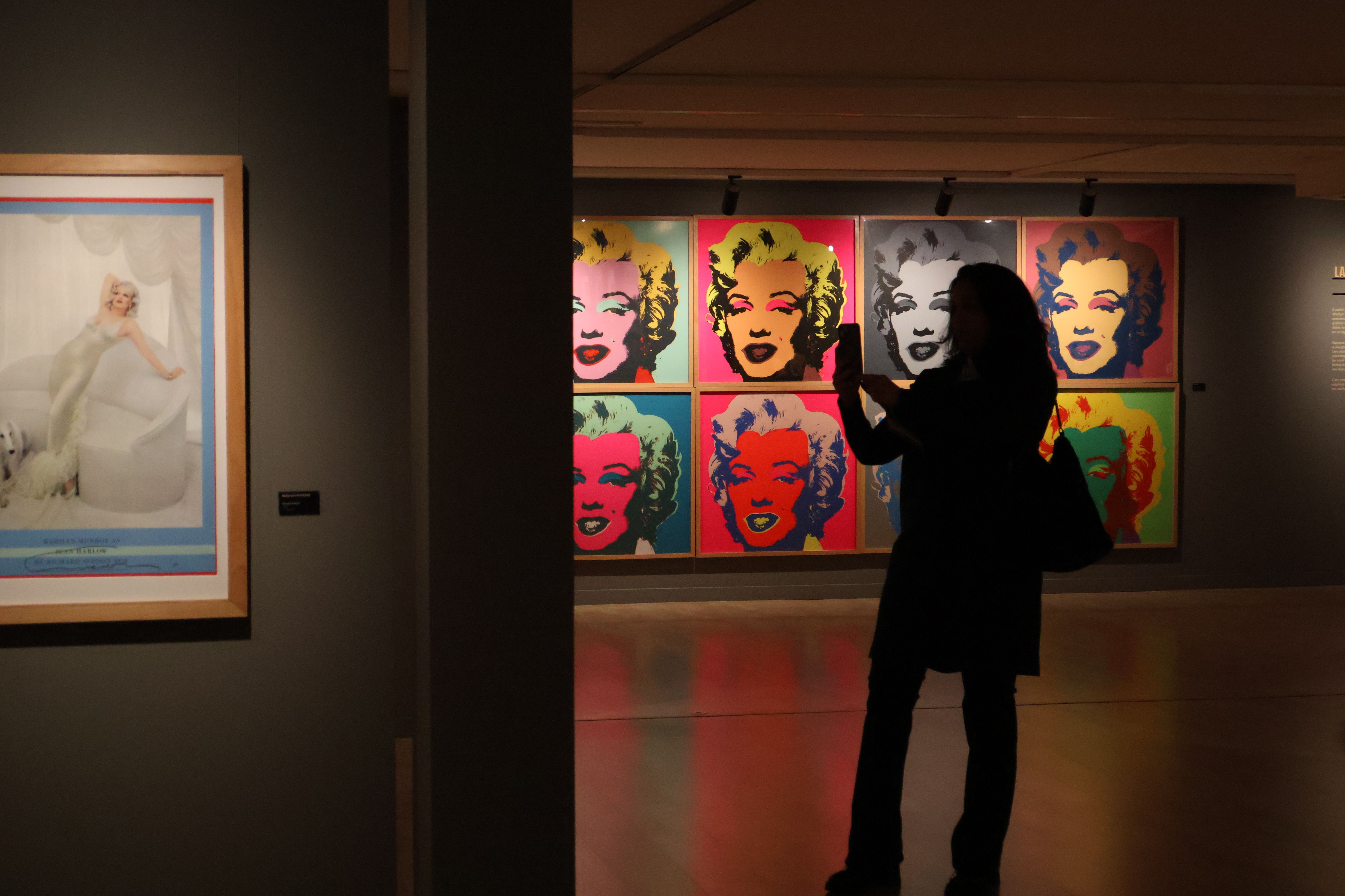 Obres exposades a la mostra sobre Marylin Monroe. Obres exposades a la mostra sobre Marylin Monroe.