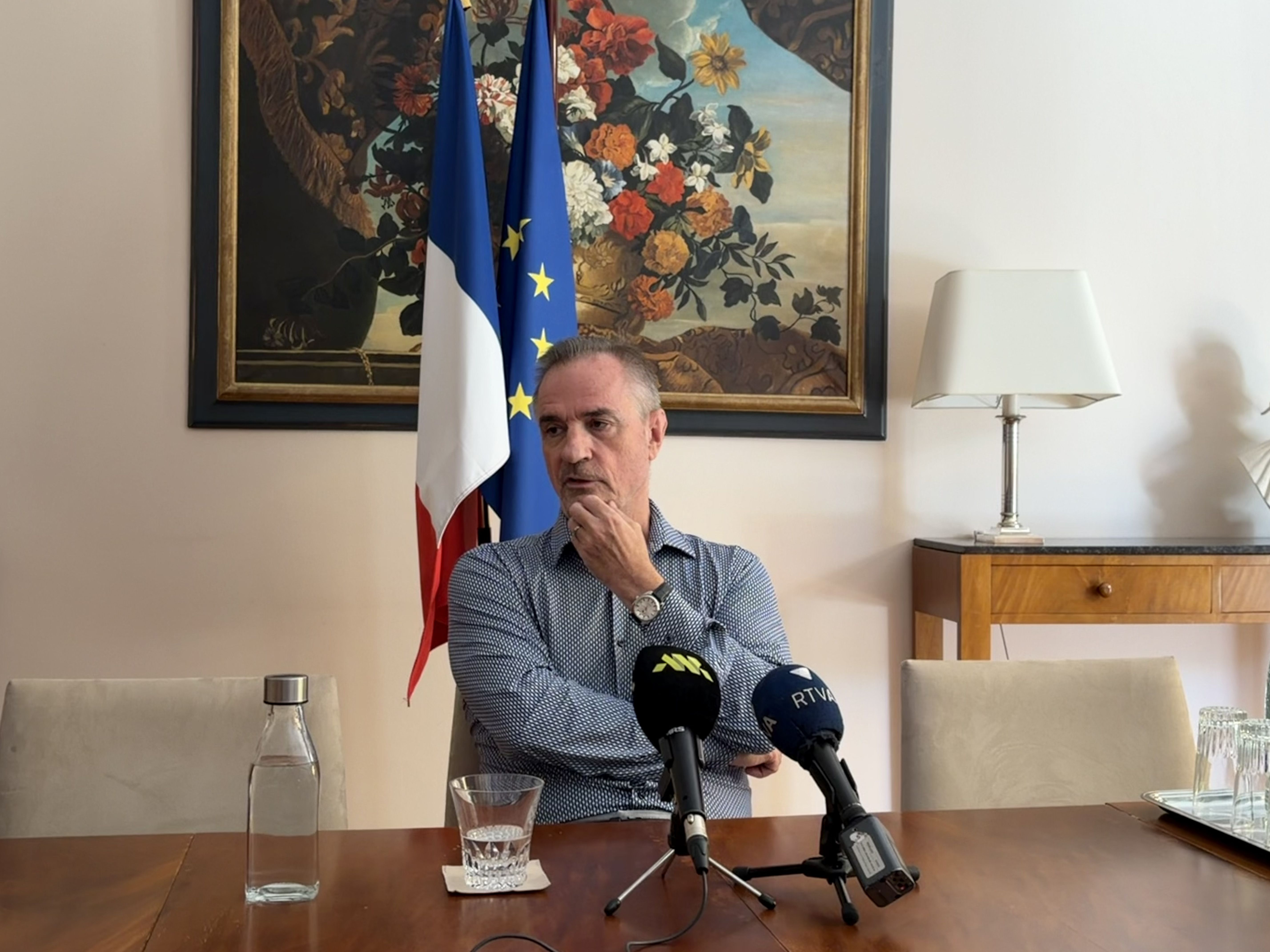 L’ambaixador francès a Andorra, Nicolas Eybalin, aquest matí. L’ambaixador francès a Andorra, Nicolas Eybalin, aquest matí.