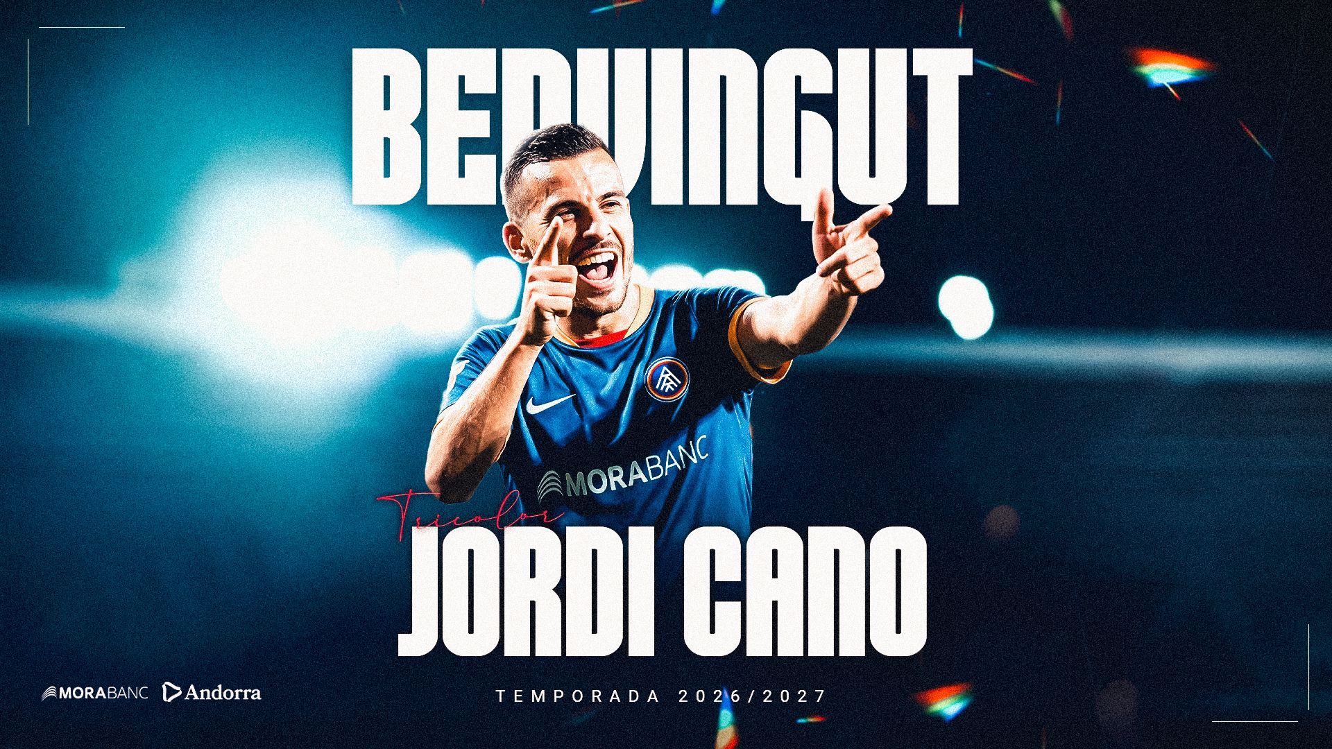 L'anunci del fitxatge de Jordi Cano per l'FC Andorra. 