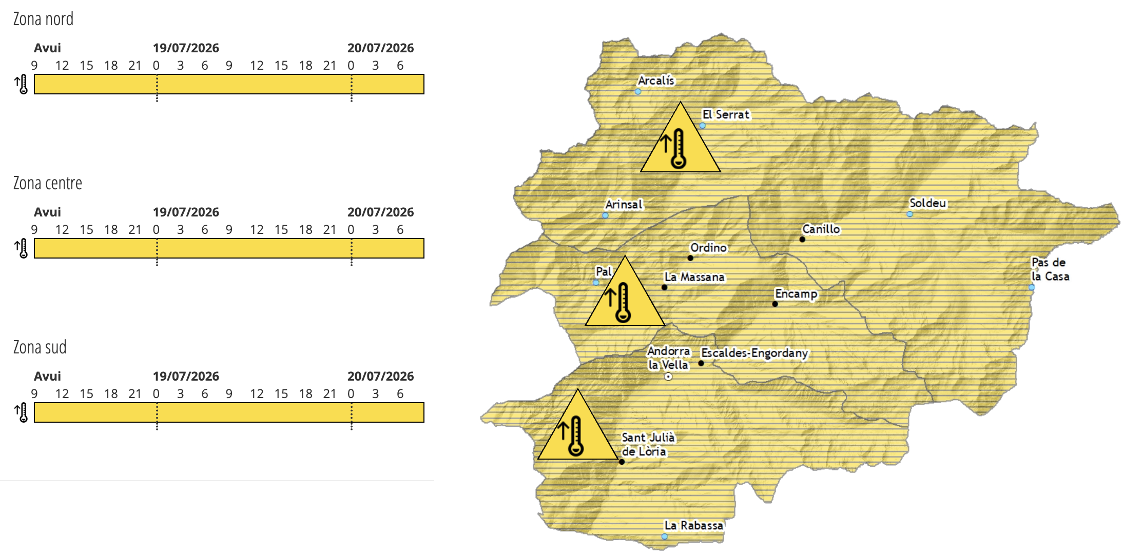 El servei meteorològic activa l’avís groc per calor intensa durant un cap de setmana El servei meteorològic activa l’avís groc per calor intensa durant un cap de setmana