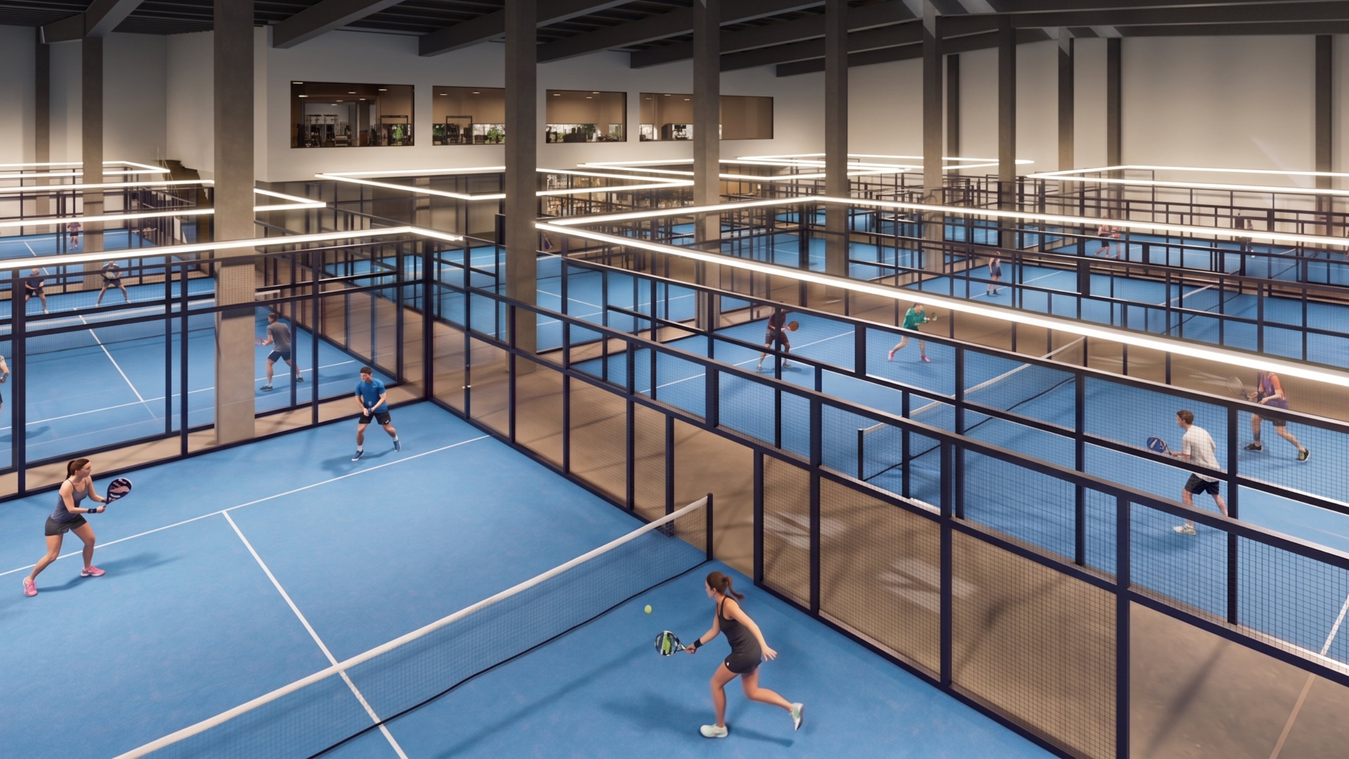 Nou pistes 'indoor' a l'interior de la instal·lació. La portaveu del Sindicat, Rebeca Bonache.