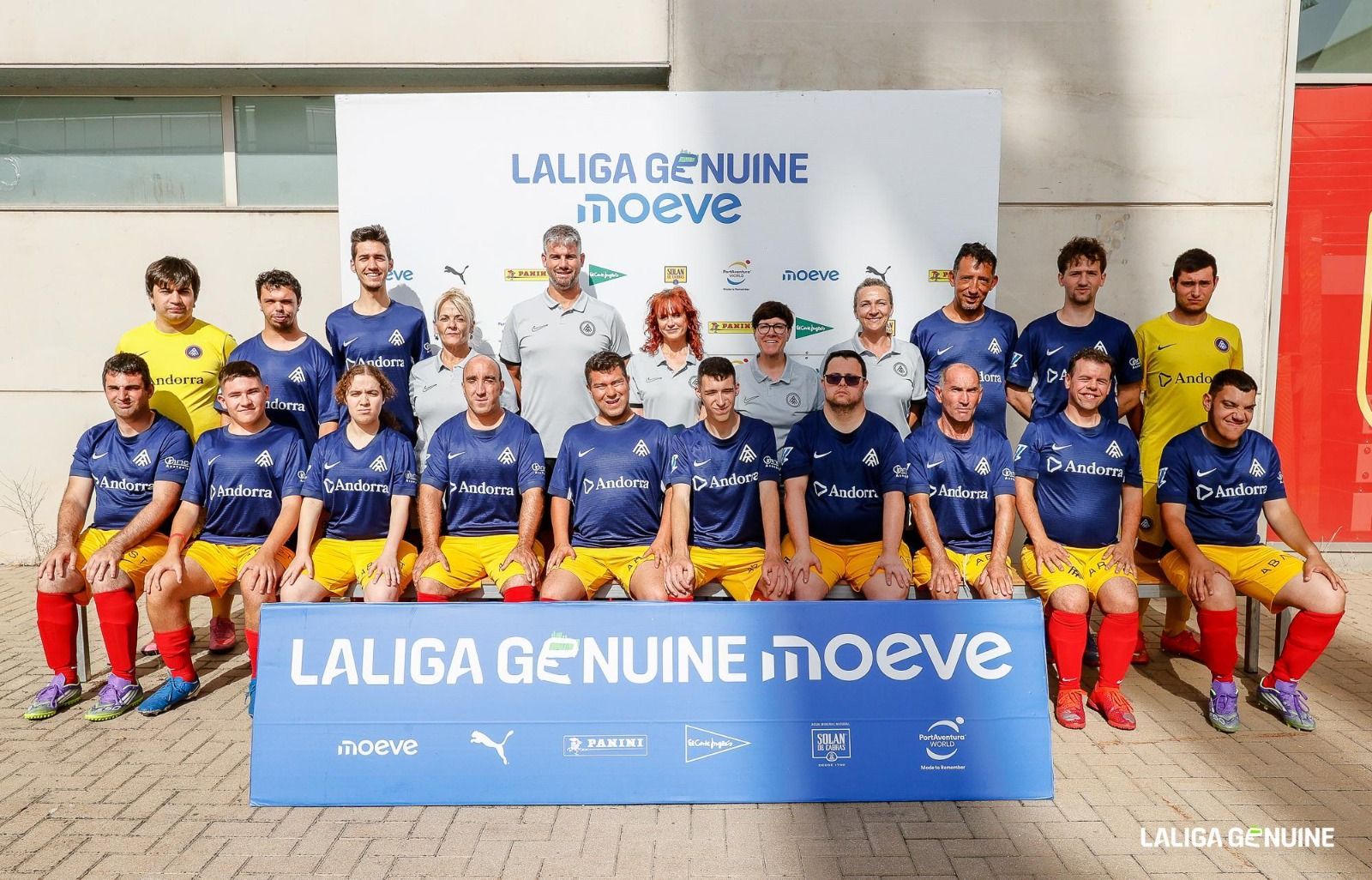 L'equip del Genuine de l'FC Andorra, en una foto oficial. 
