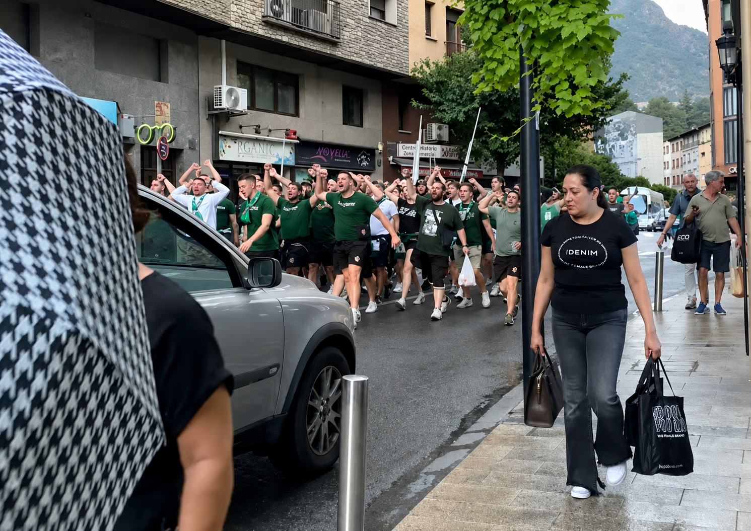 Aficionats austríacs del Rapid de Viena, per Príncep Benlloch. 
