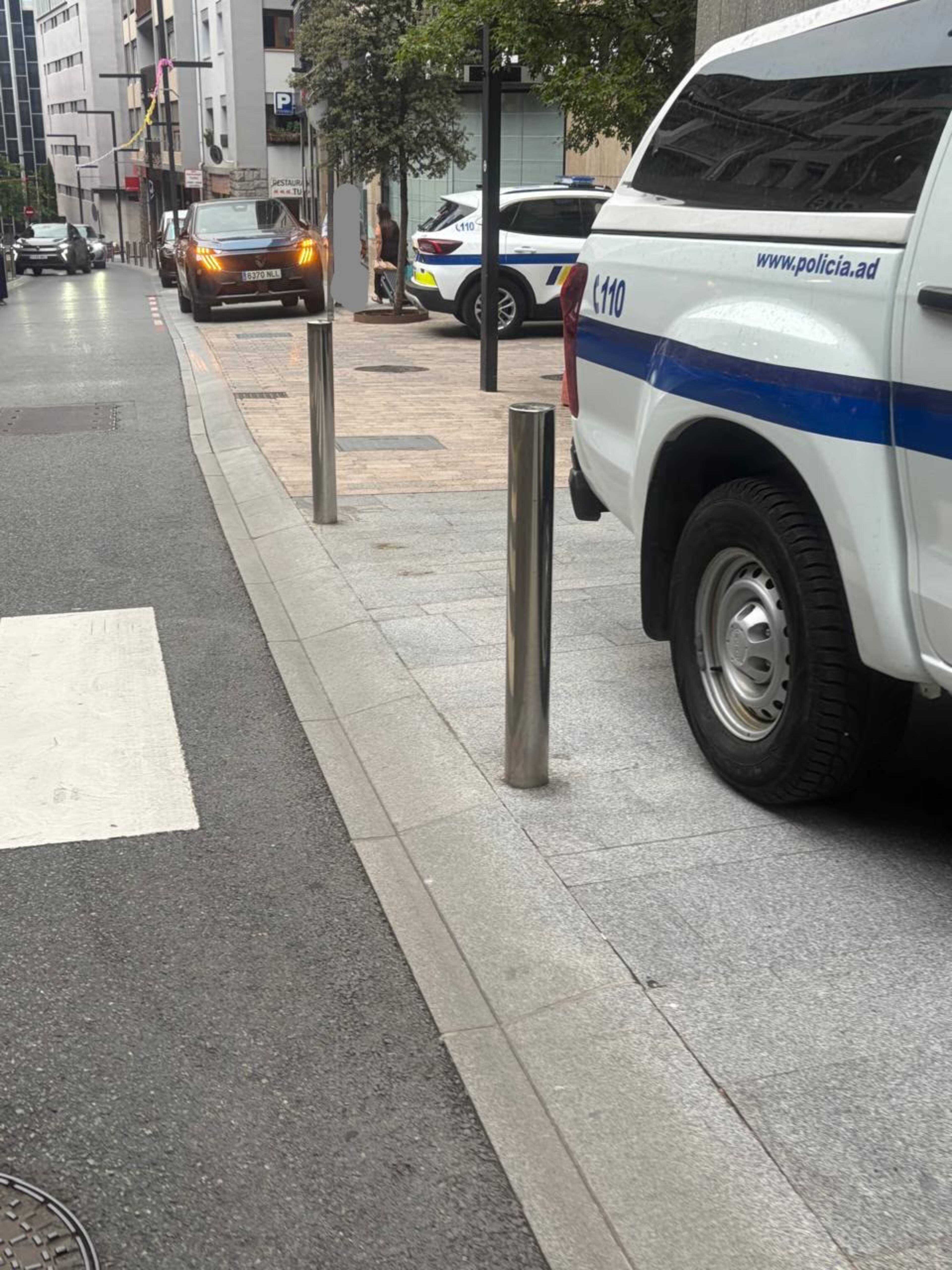 Les dues patrulles de policia que han acudit a la crida de la veïna.