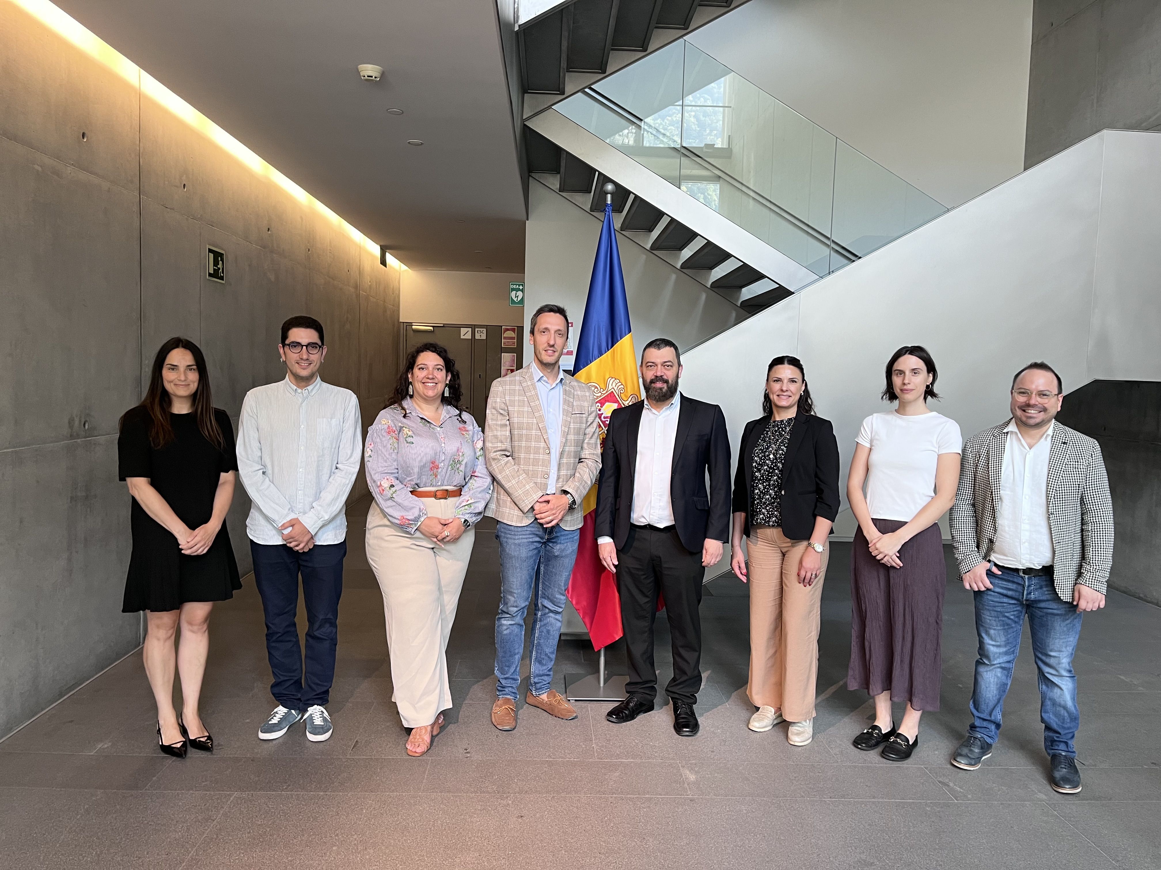 Els equips de l'Agència de Qualitat de l’Ensenyament Superior d’Andorra (AQUA) i de la Malta Further and Higher Education Authority.
