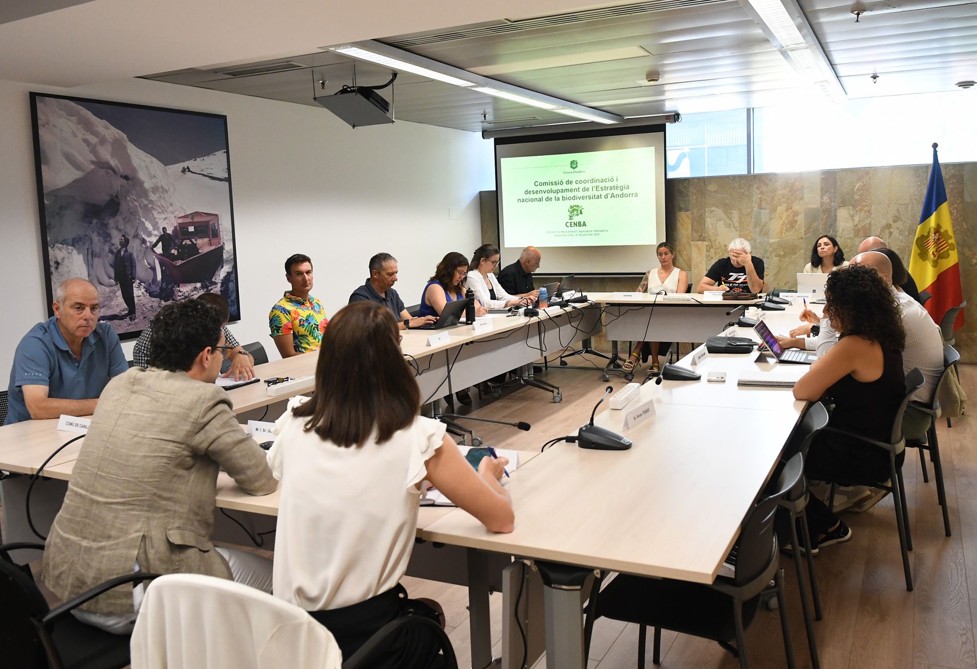 Una imatge de la reunió de la comissió. Una imatge de la reunió de la comissió.