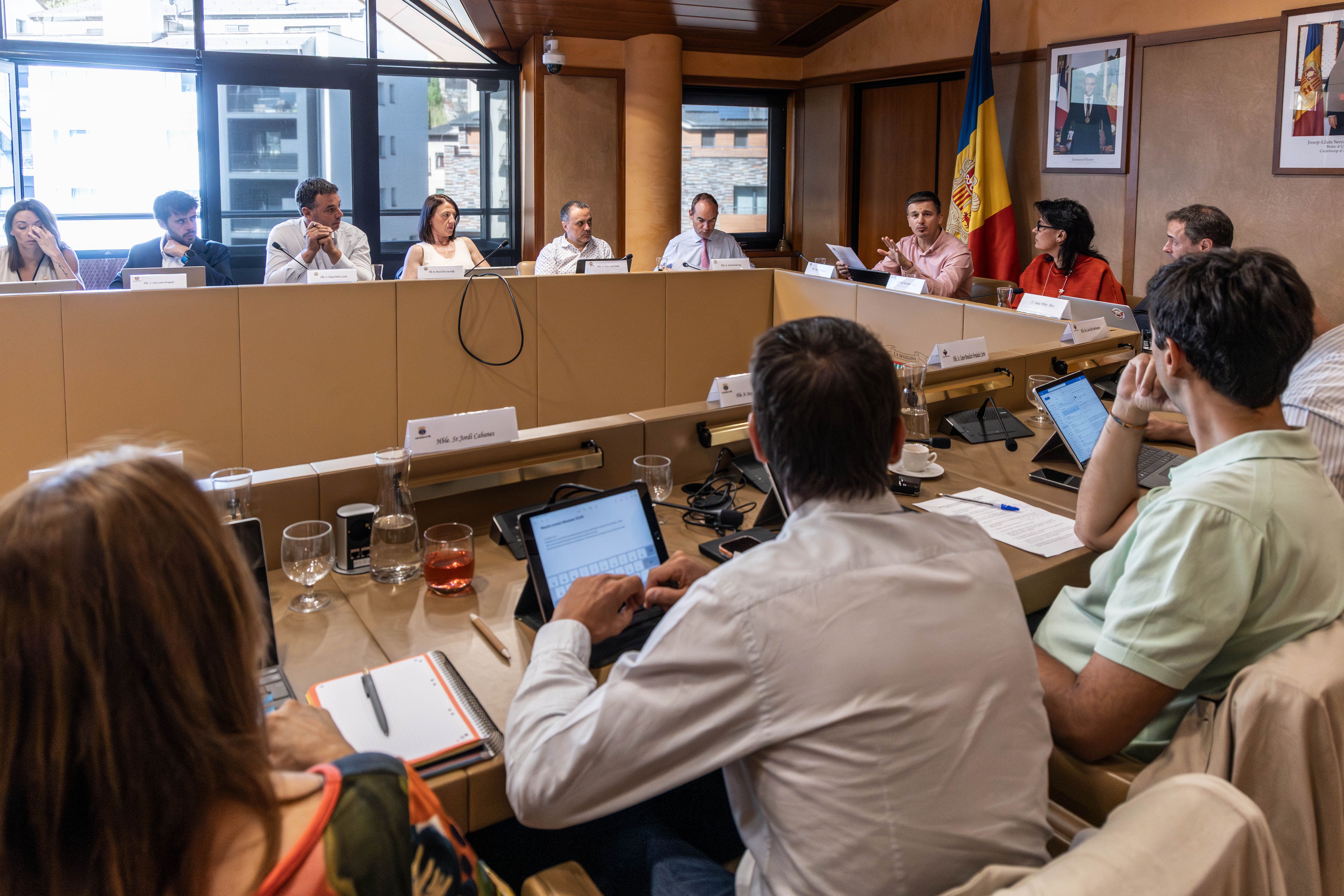 Els mandataris comunals durant l'última reunió de cònsols celebrada a la Massana el passat mes de juny.