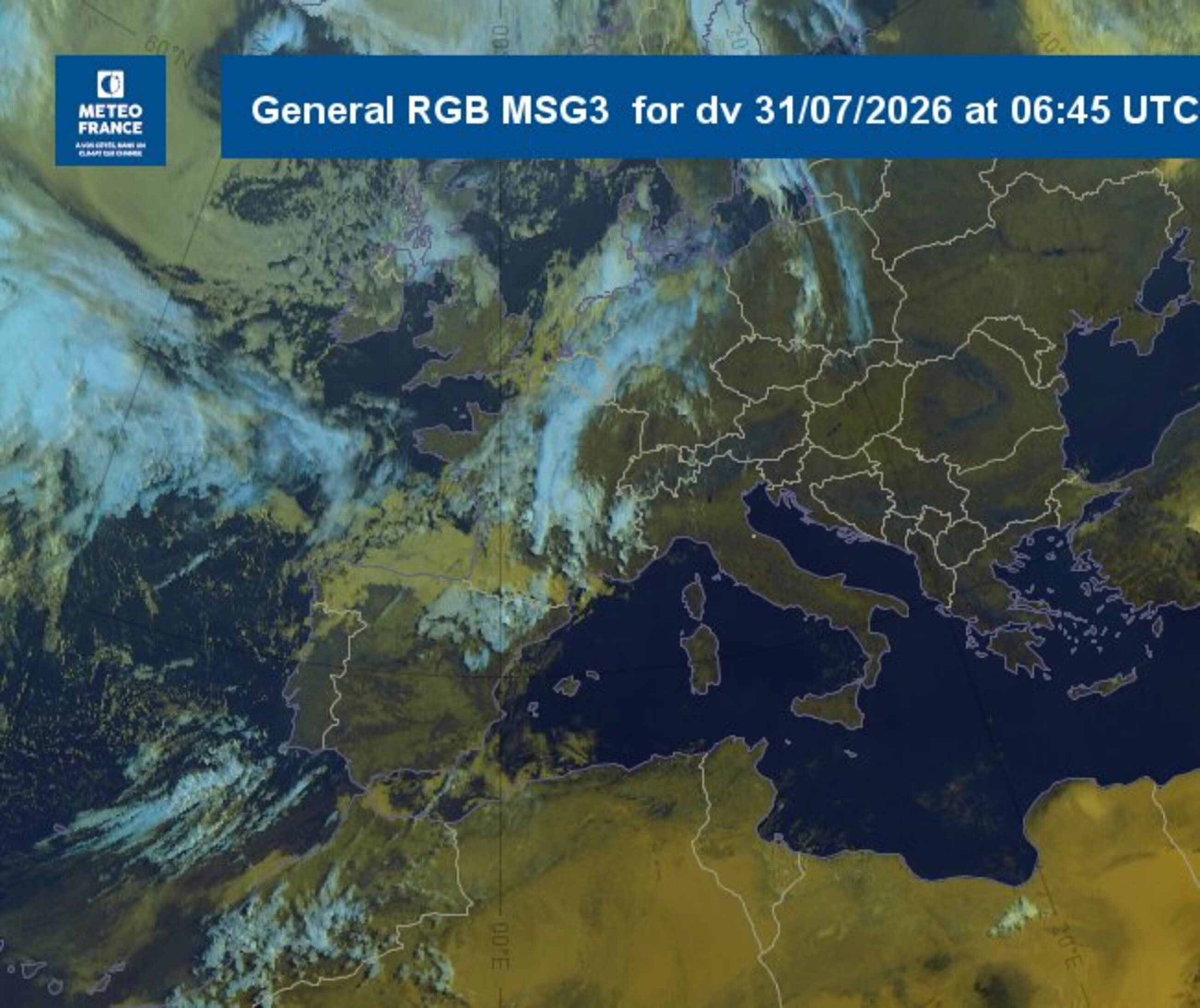 Un mapa del temps d'aquest 31 de juliol.