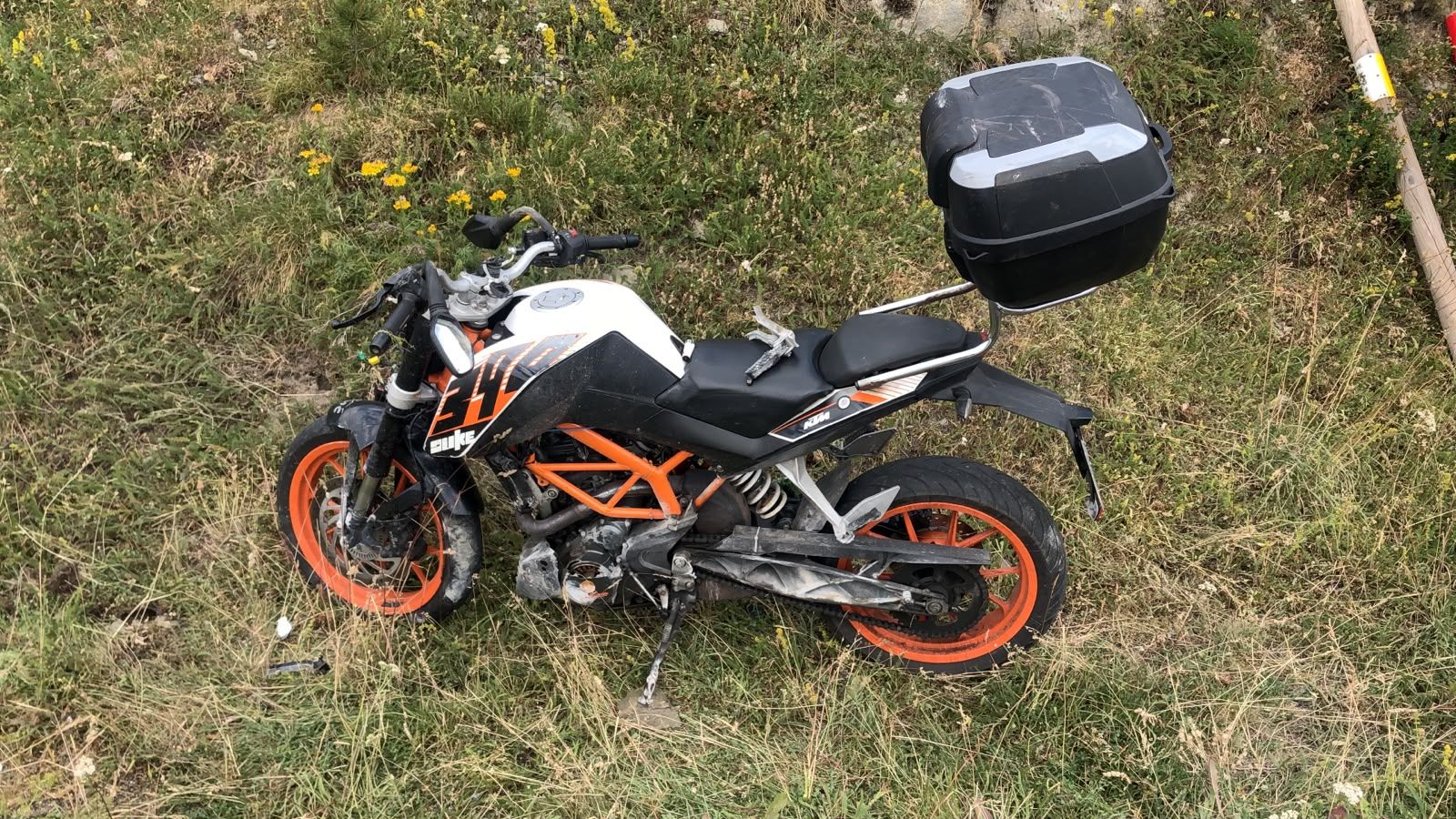 Una imatge de la moto accidentada. Una imatge de la moto accidentada.