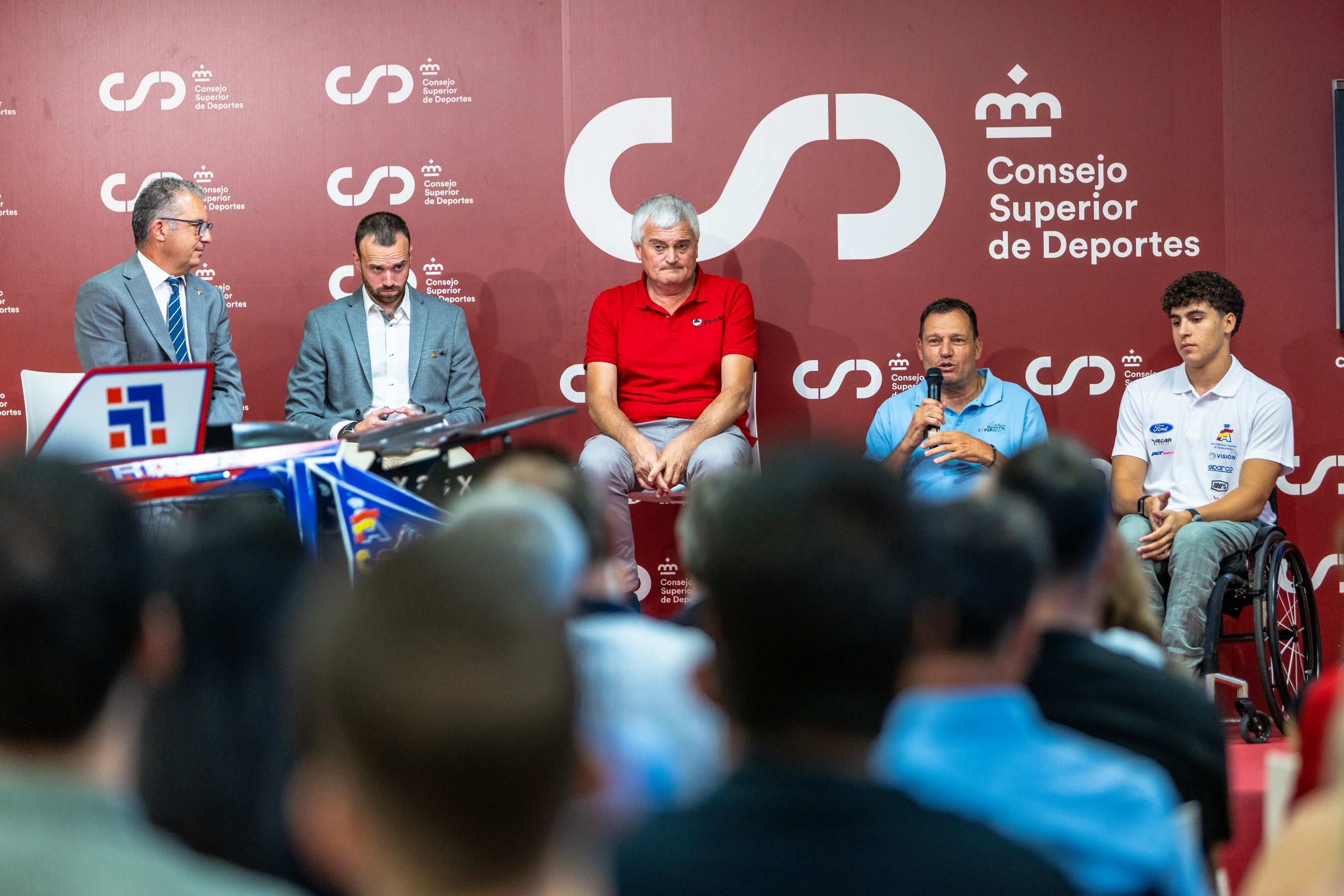 Un moment de la presentació al Consell Superior d’Esports (CSD), a Madrid. La portaveu del Sindicat, Rebeca Bonache.