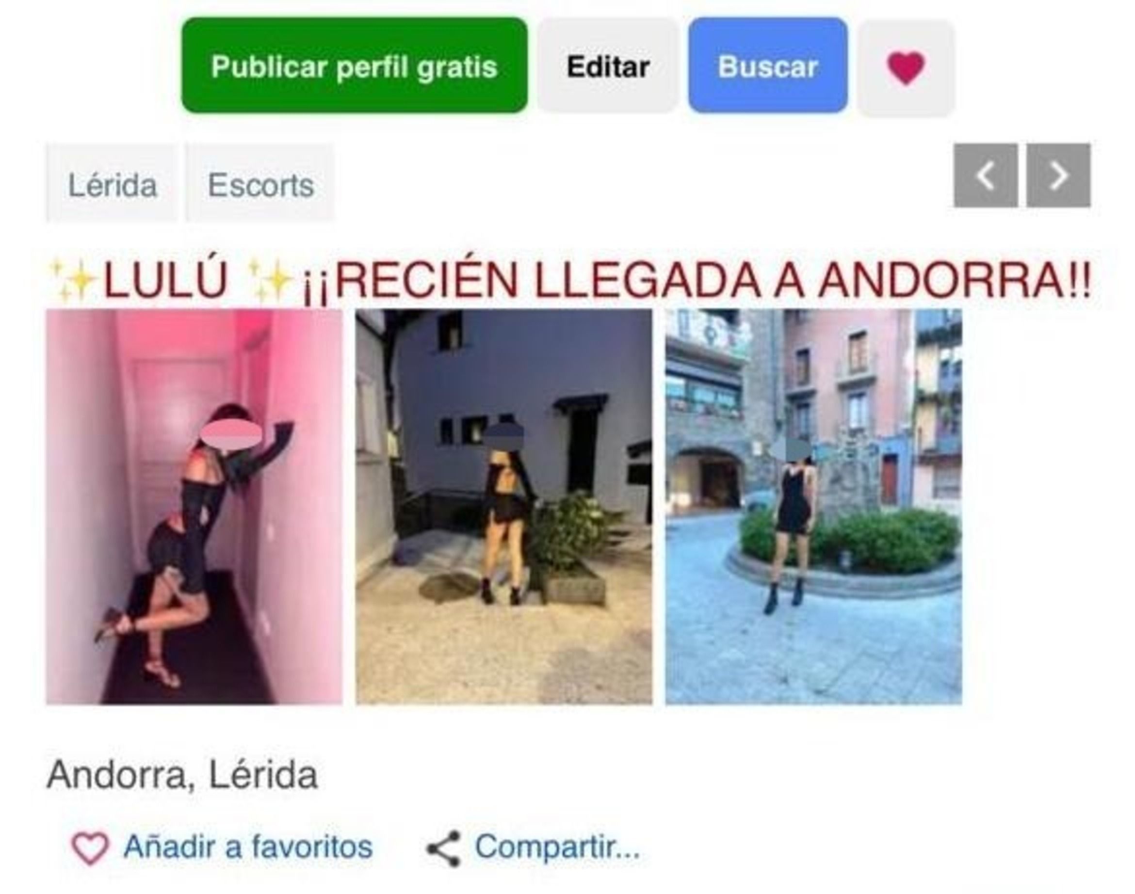 Un dels anuncis en les xarxes socials i els portals 'especialitzats'.