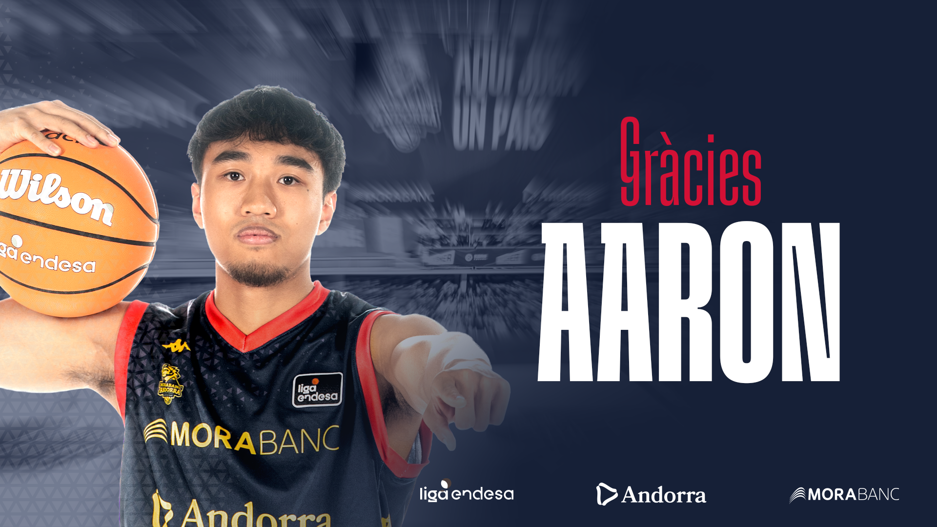 L'anunci amb què el MoraBanc ha anunciat la marxa d'Aaron Ganal. 