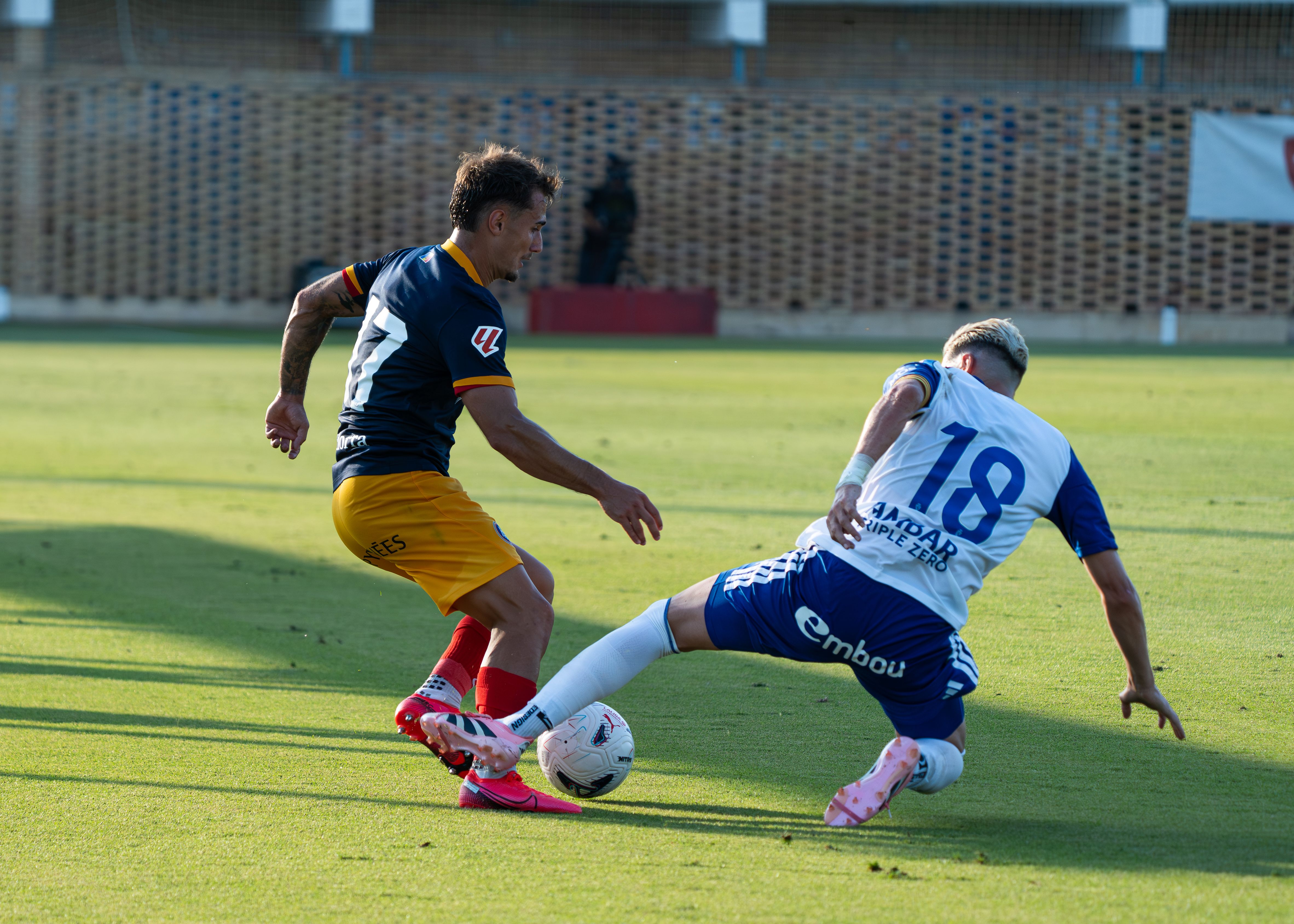 Un moment d'un dels partits de pretemporada de l'FC Andorra.