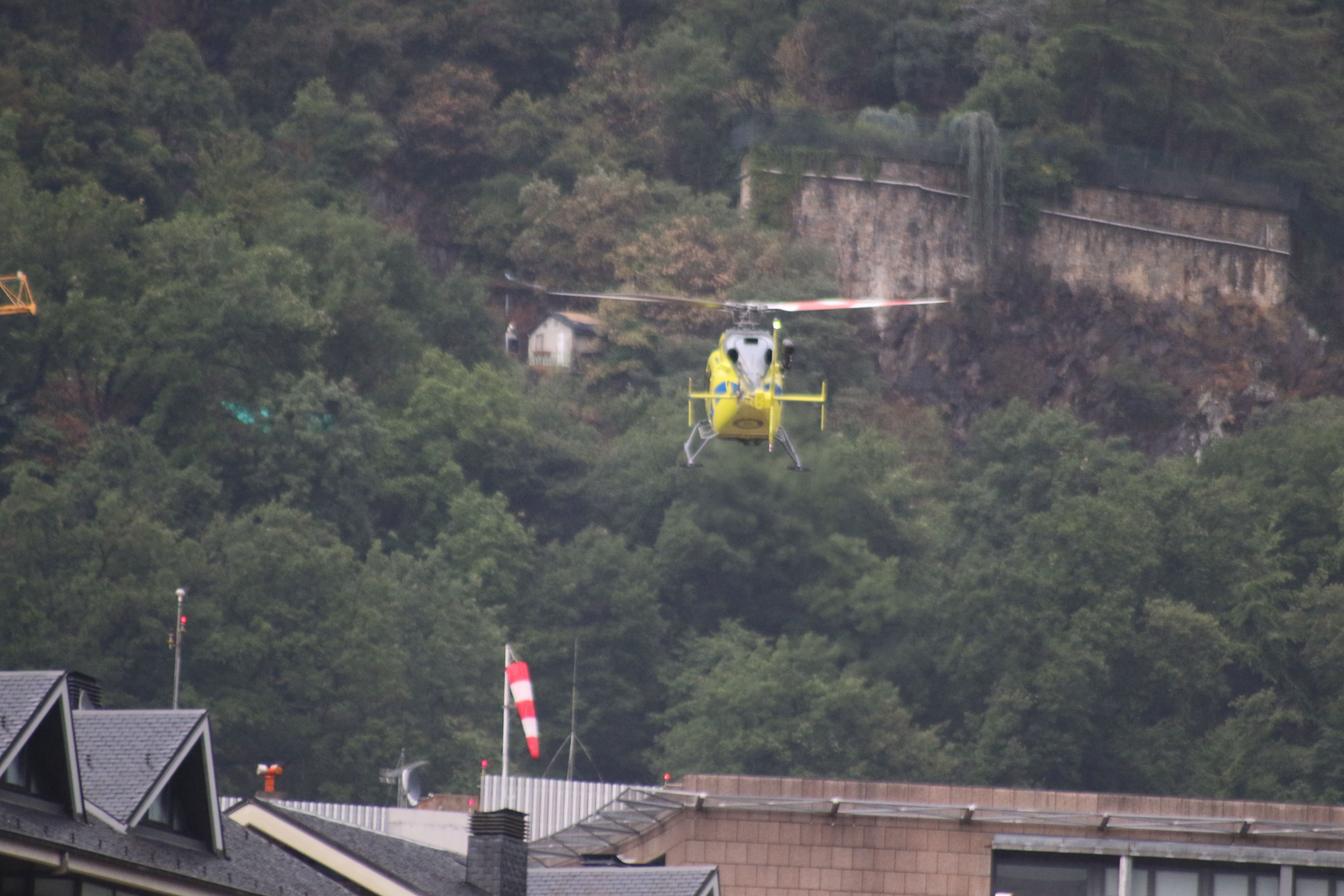 helicòpter arribant a l'hospital en una imatge d'arxiu.