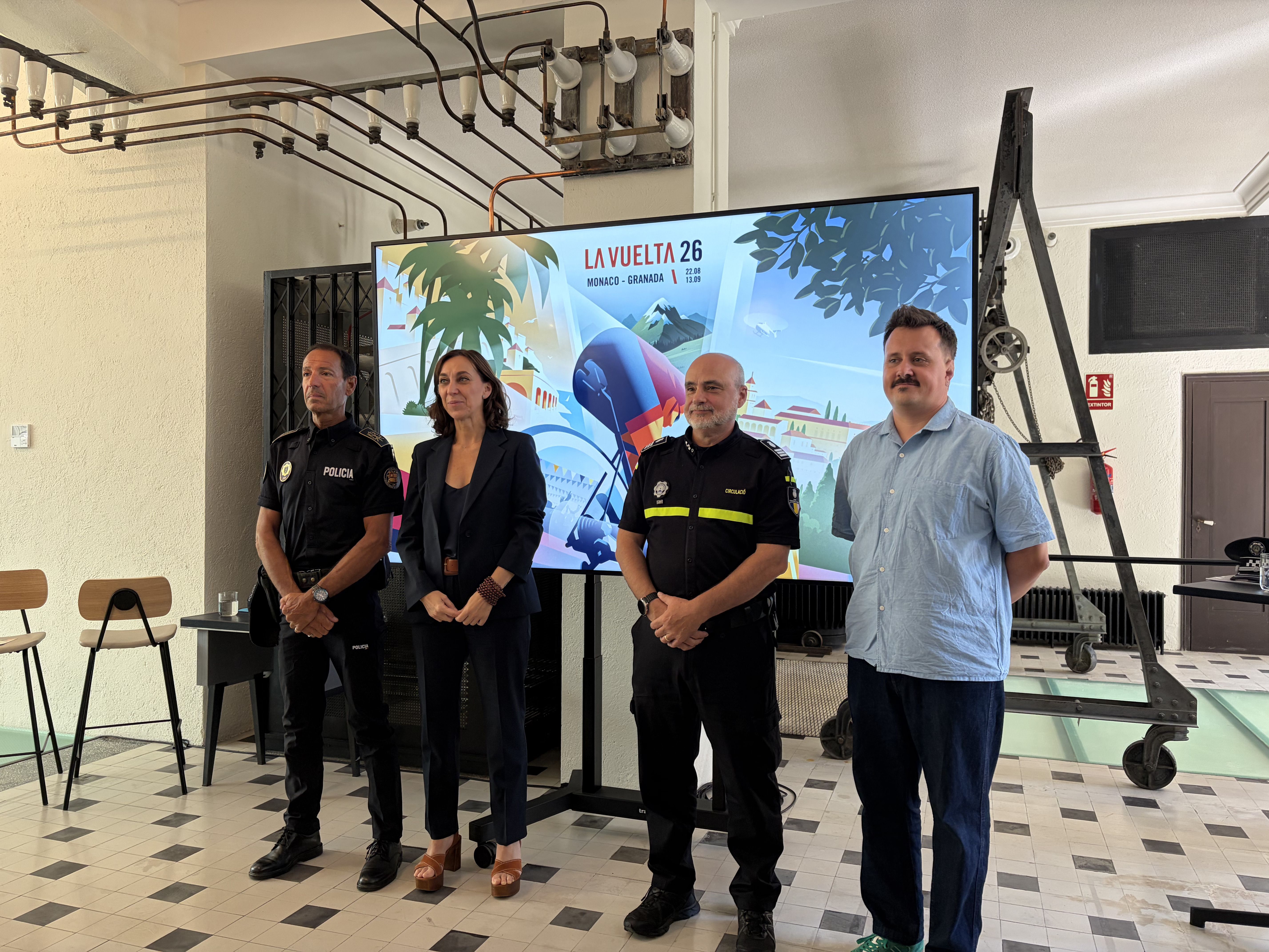 Bruno Lasne, Noemí Pedra, Toni Pujol i Dani Boneta durant la presentació de l’operatiu. Bruno Lasne, Noemí Pedra, Toni Pujol i Dani Boneta durant la presentació de l’operatiu.