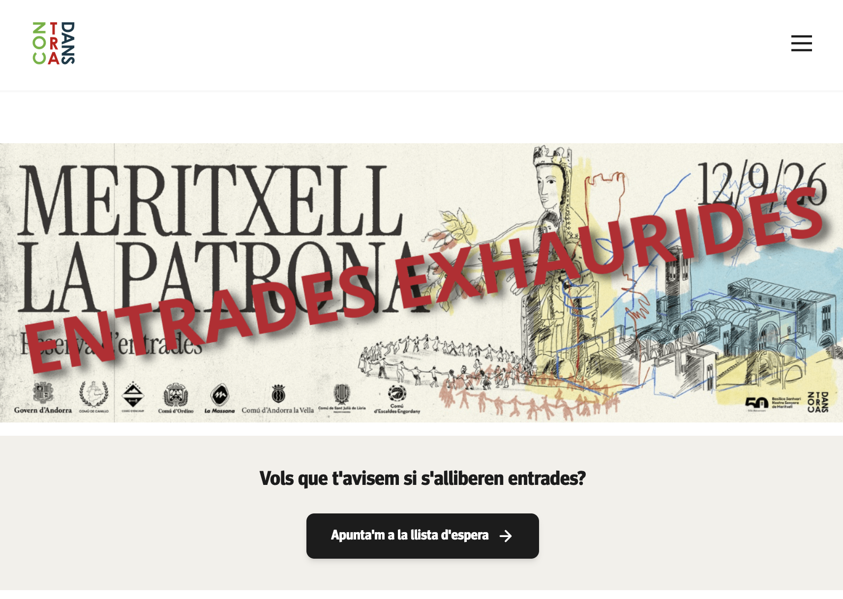 Contradans estudia obrir l’assaig general de Meritxell, la patrona al públic.
