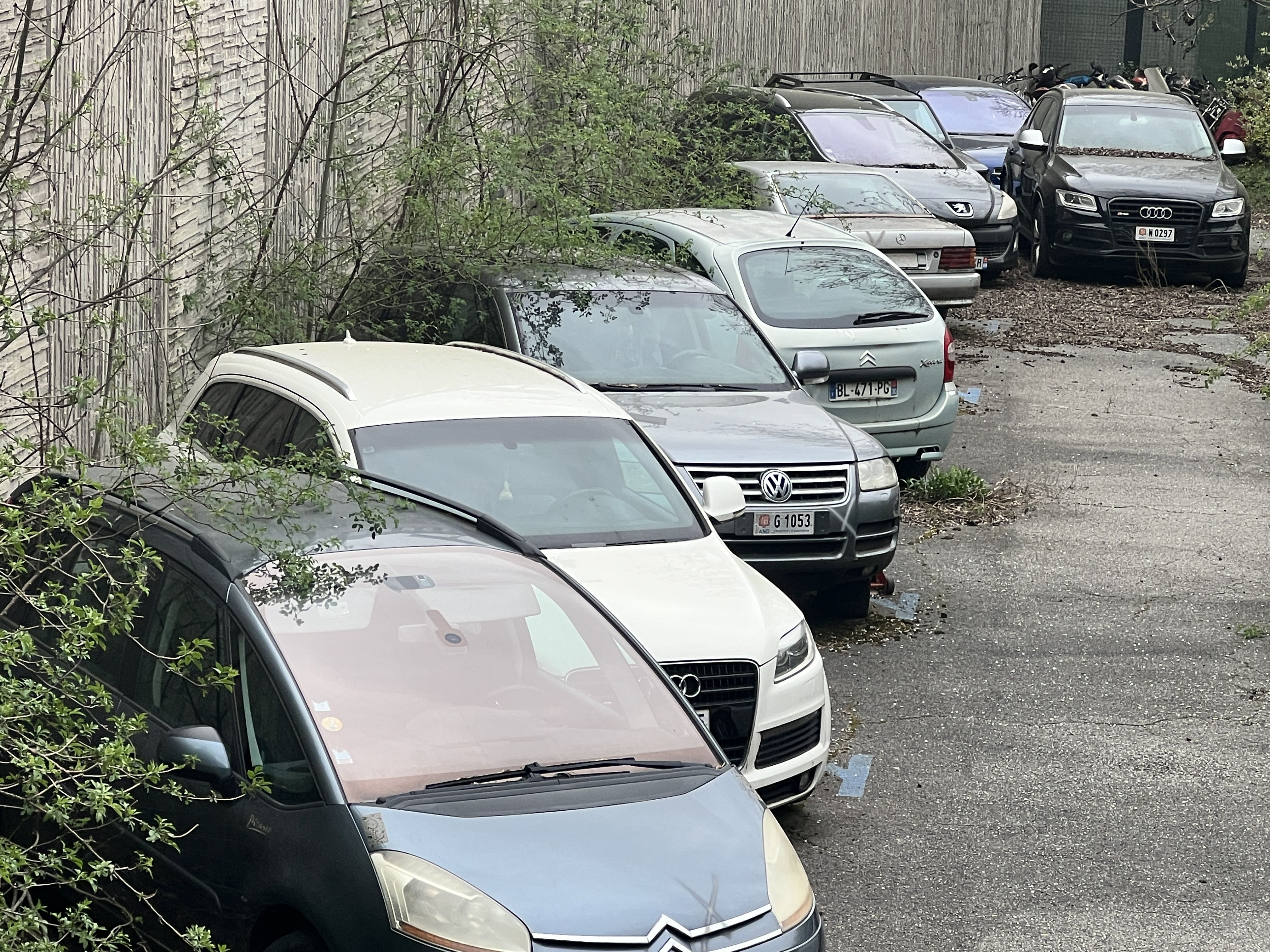 Cotxes estacionats al dipòsit que la policia té a la zona de les Boïgues. Cotxes estacionats al dipòsit que la policia té a la zona de les Boïgues.