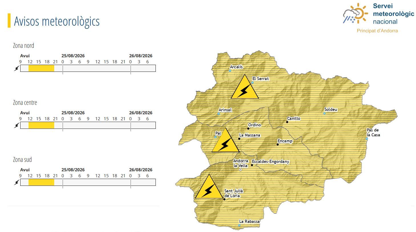 Avís groc per tempestes aquesta tarda amb risc de calamarsa.