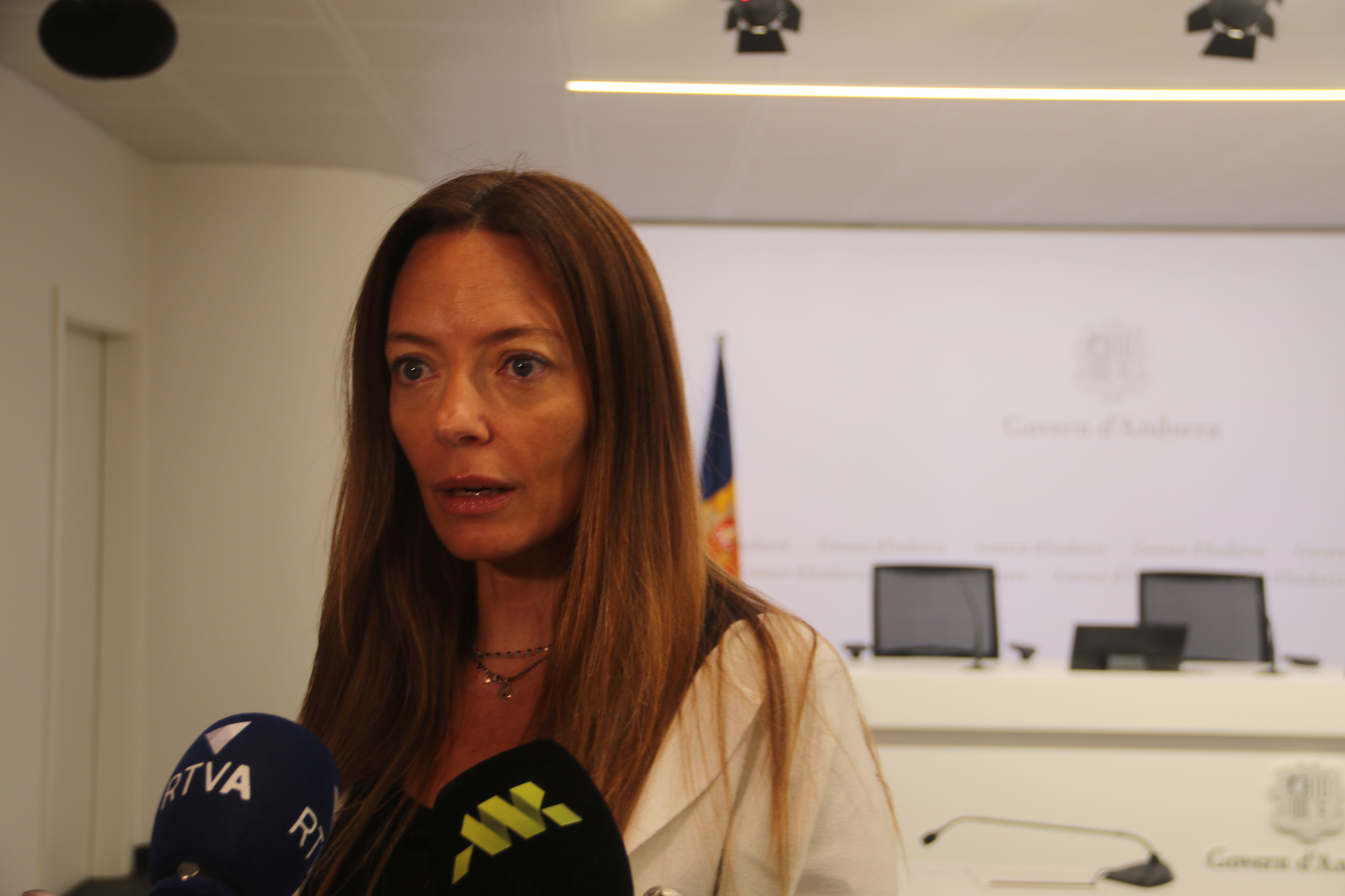 Helena Mas durant la seva compareixença. Helena Mas durant la seva compareixença.