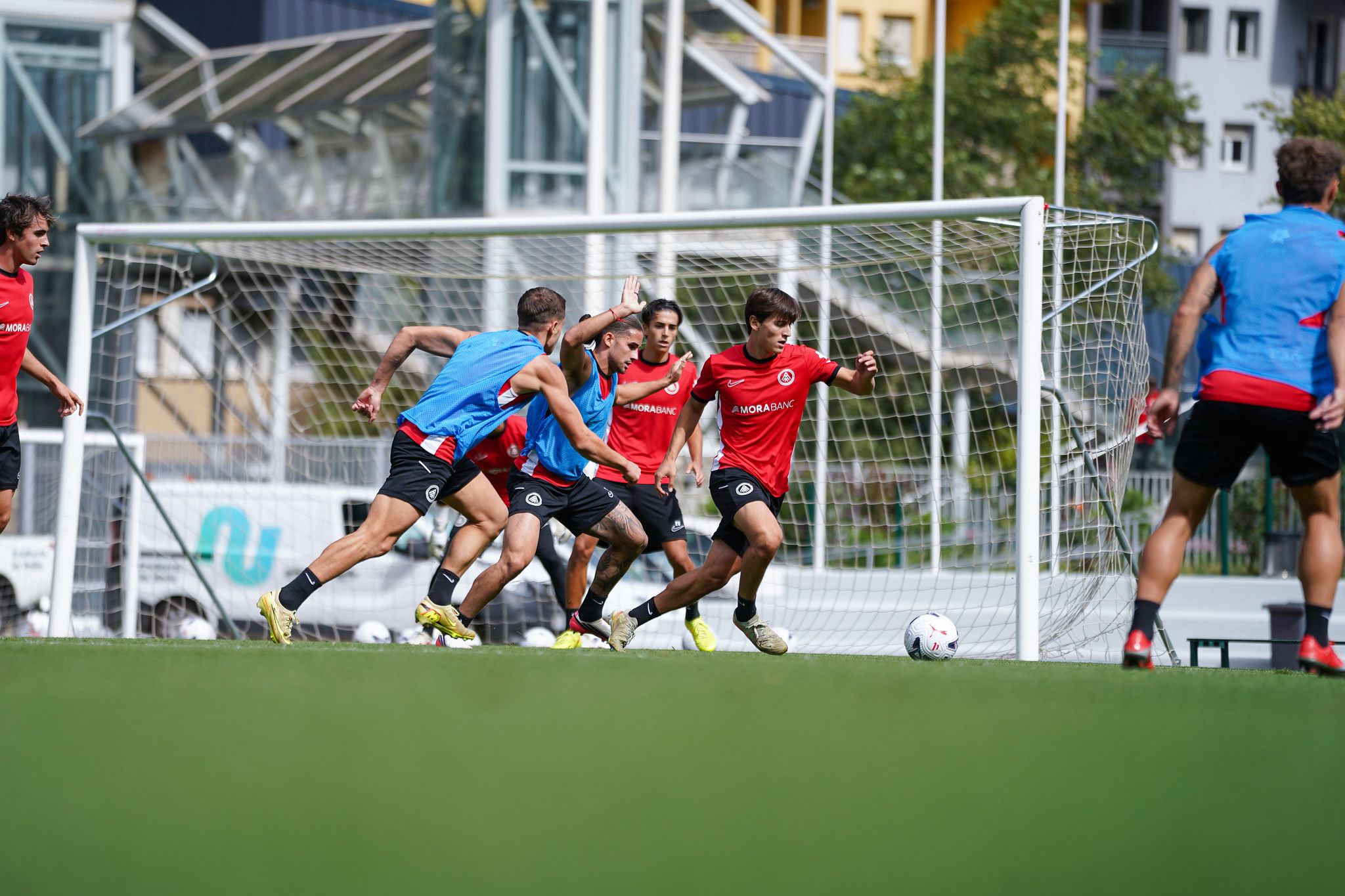 Molta intensitat en el darrer entrenament de l'FC Andorra abans d'enfrontar-se a l'Eibar.